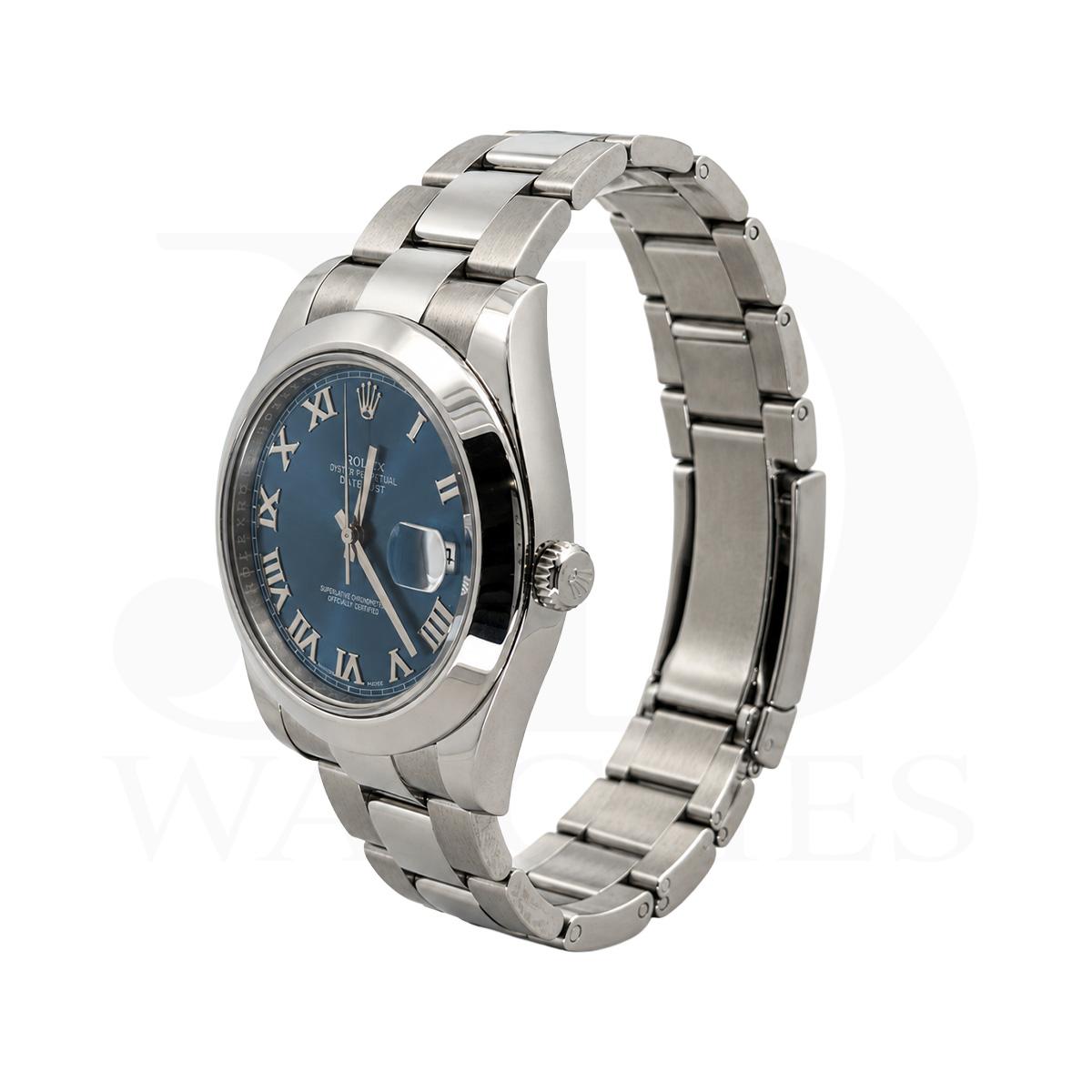 Rolex 41mm Datejust II 116300 Steel Blue Roman Dial Oyster Bracelet - 2017 Card