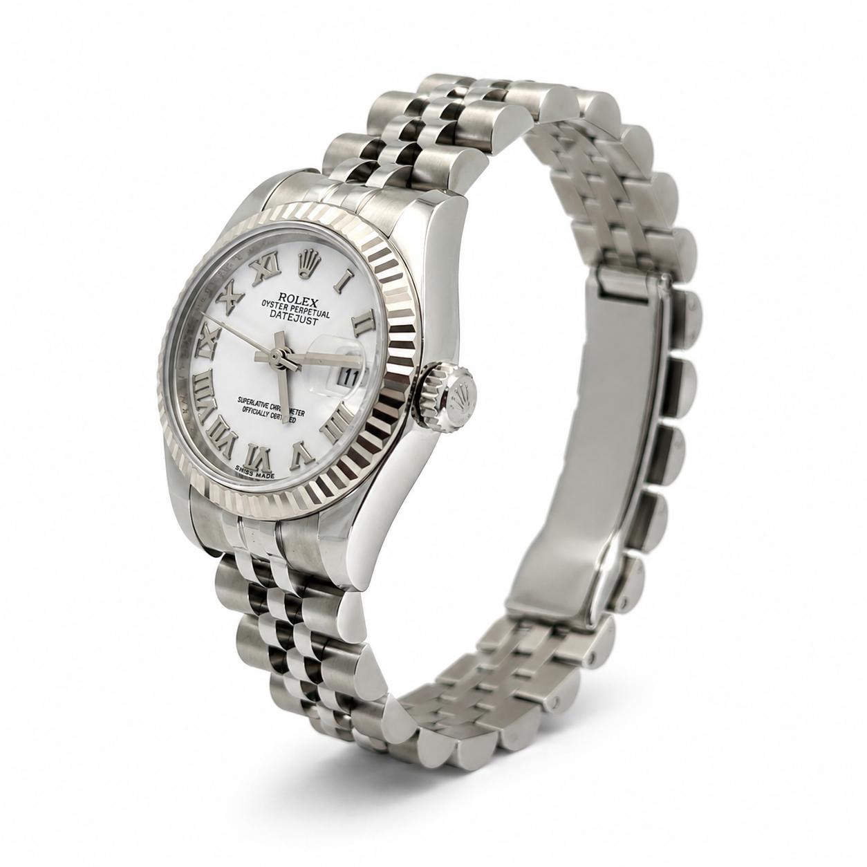 Rolex 26mm Lady-Datejust 179174 White Roman Numeral Dial - 2015 Card
