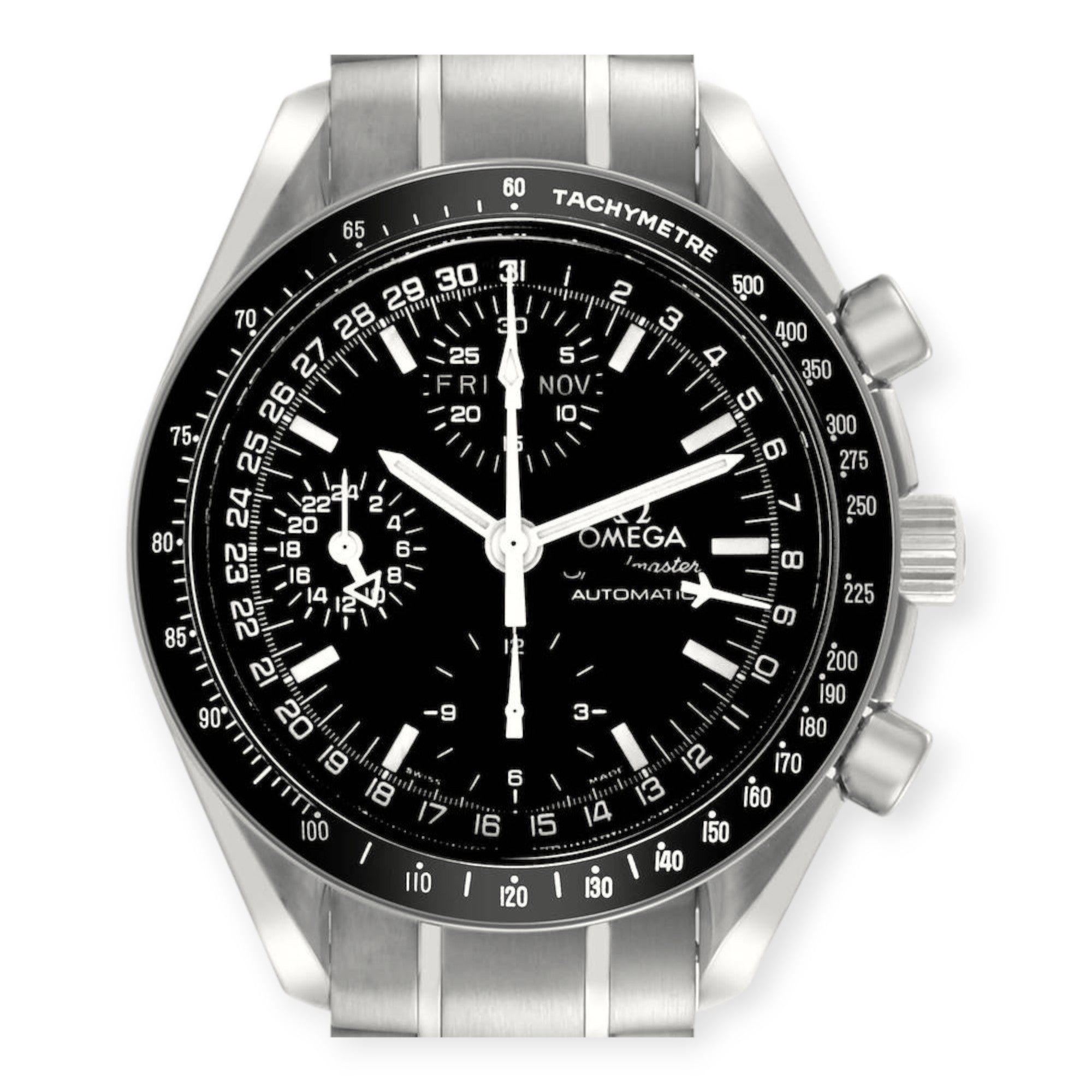 Omega Speedmaster Day-Date 3520.50.00 Black Dial Steel Mens Watch