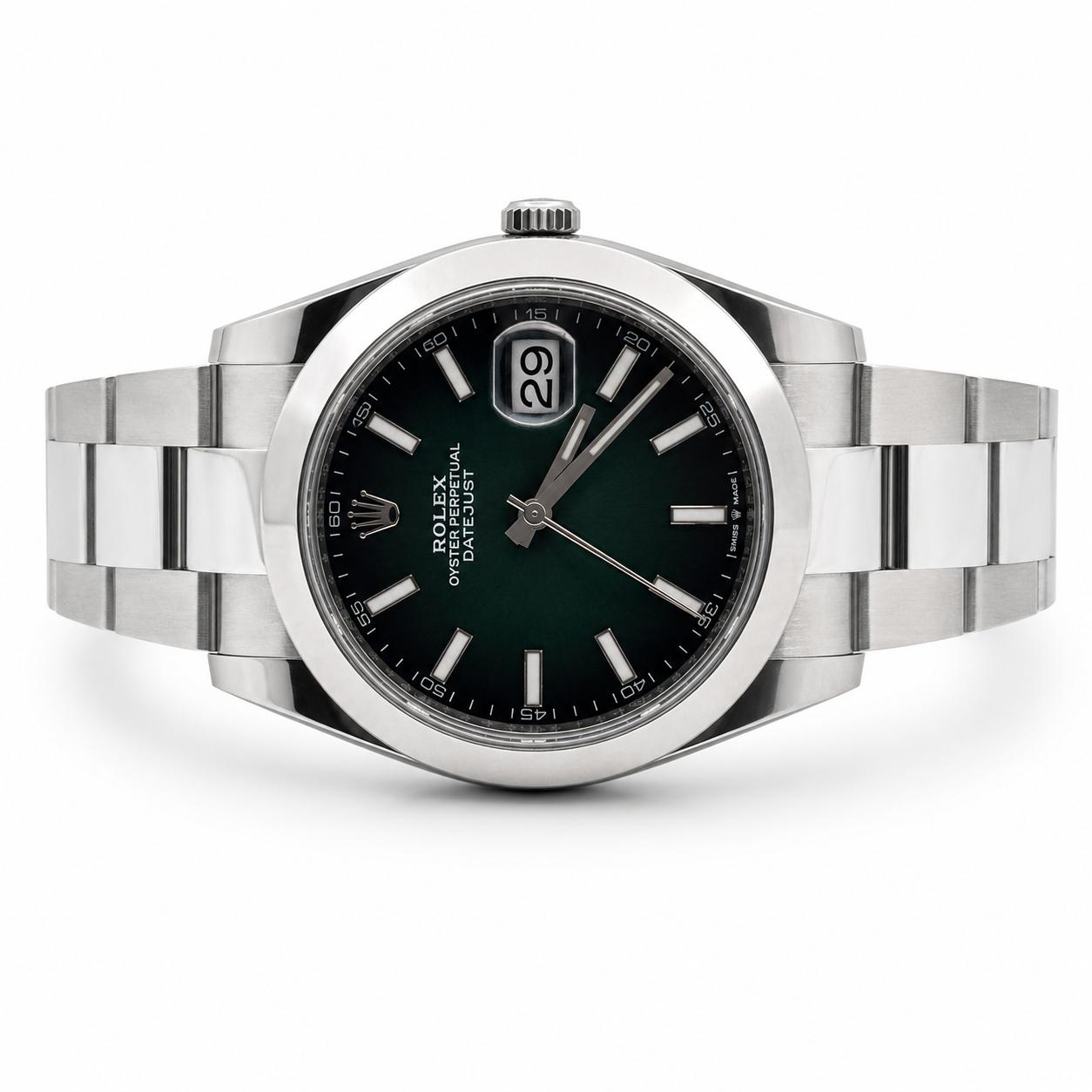Rolex 41mm Oyster Perpetual 126300 Ombre Green Dial Oyster Bracelet - 2026 Card