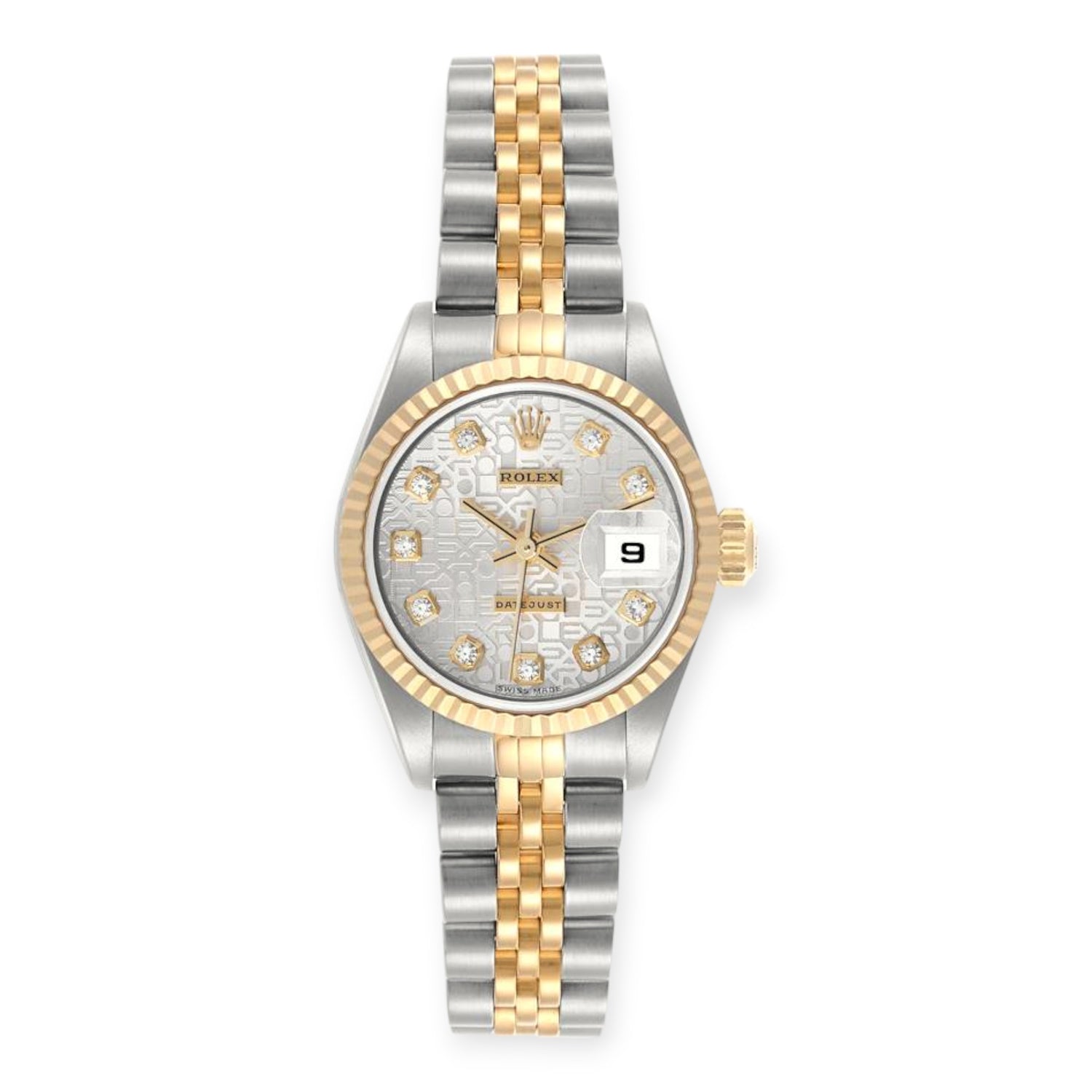 Rolex Datejust 26mm 79173 Steel Yellow Gold Silver Diamond Ladies Watch-Rolex-JD Watches NY