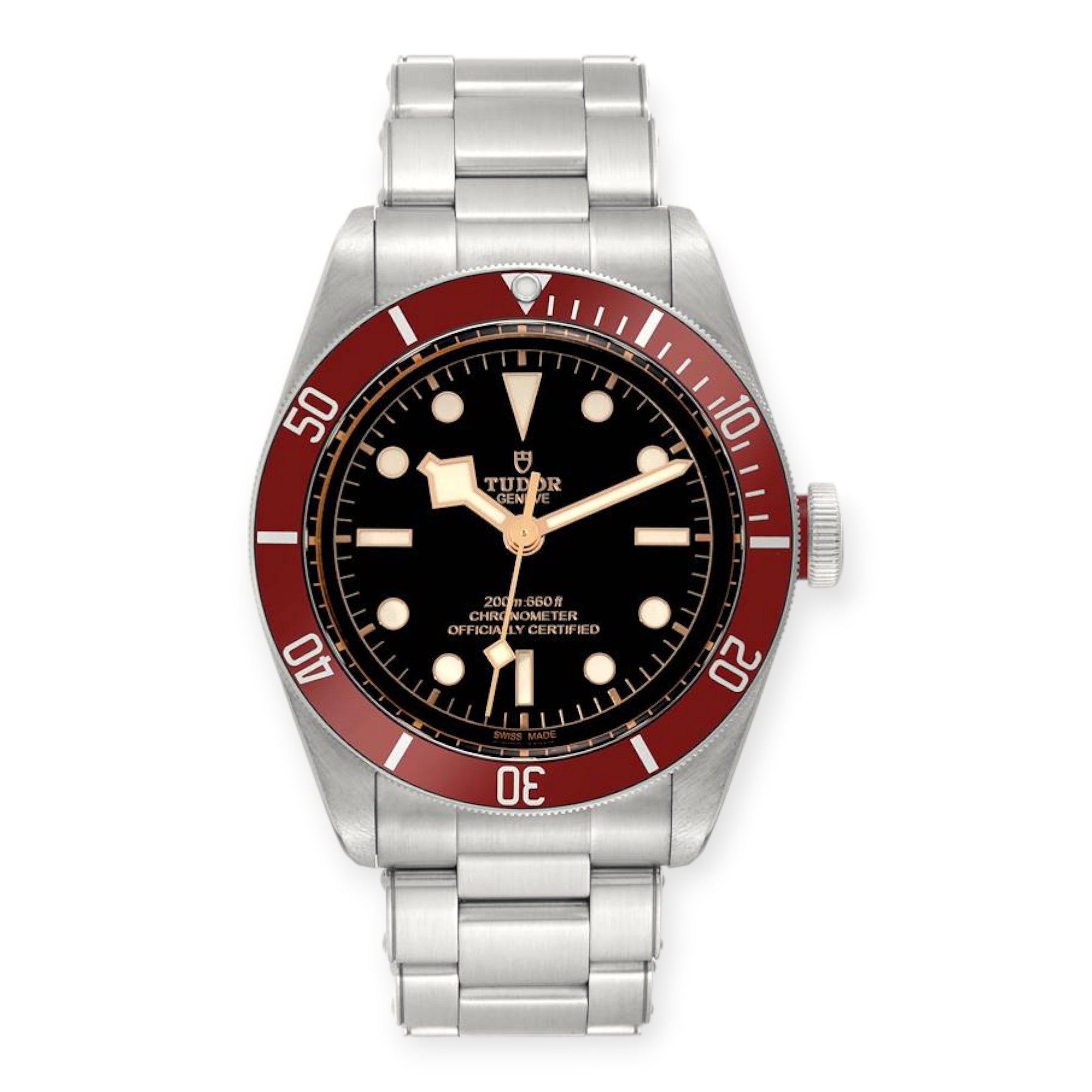 Tudor Heritage 79230 Black Bay Burgundy Bezel Steel Mens Watch