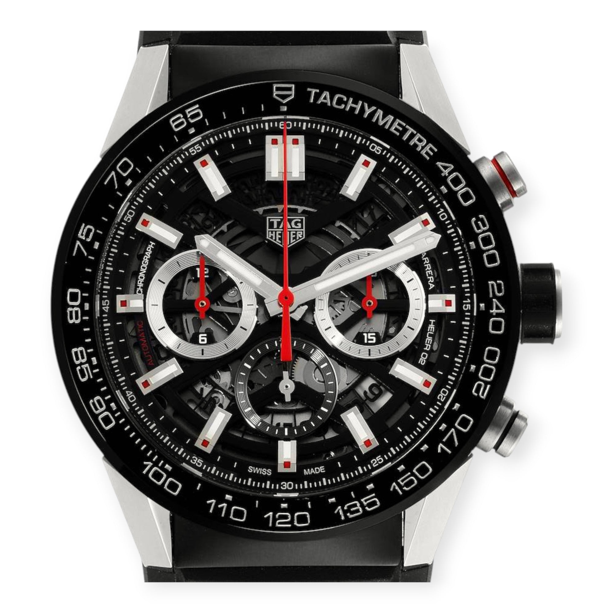 Tag Heuer Carrera Skeleton CBG2A10 Chronograph Steel Mens Watch