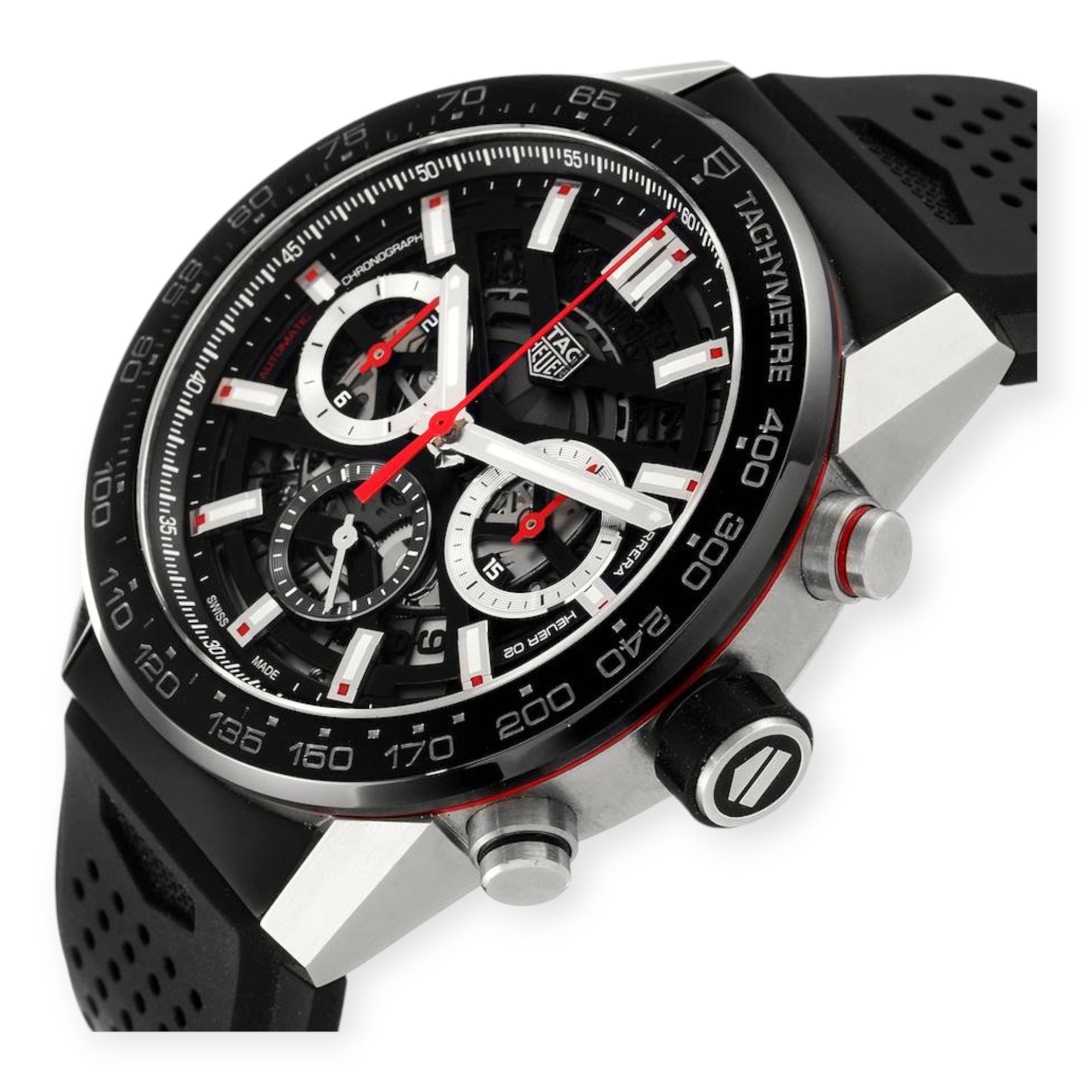 Tag Heuer Carrera Skeleton CBG2A10 Chronograph Steel Mens Watch