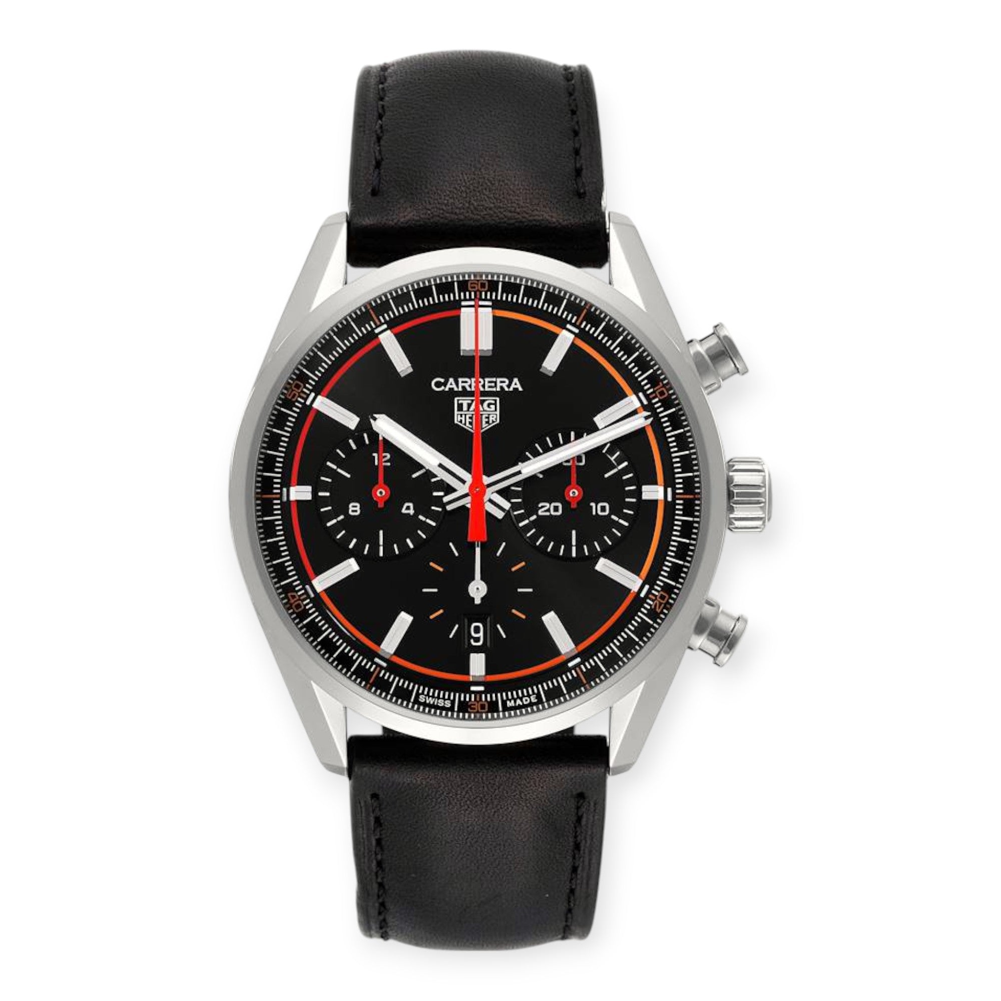 Tag Heuer Carrera Chronograph CBN201C Black Dial Steel Mens Watch