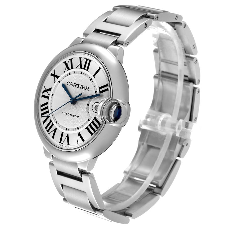 Cartier Ballon Bleu 42mm W69012Z4 White Dial With Stainless Steel Bracelet