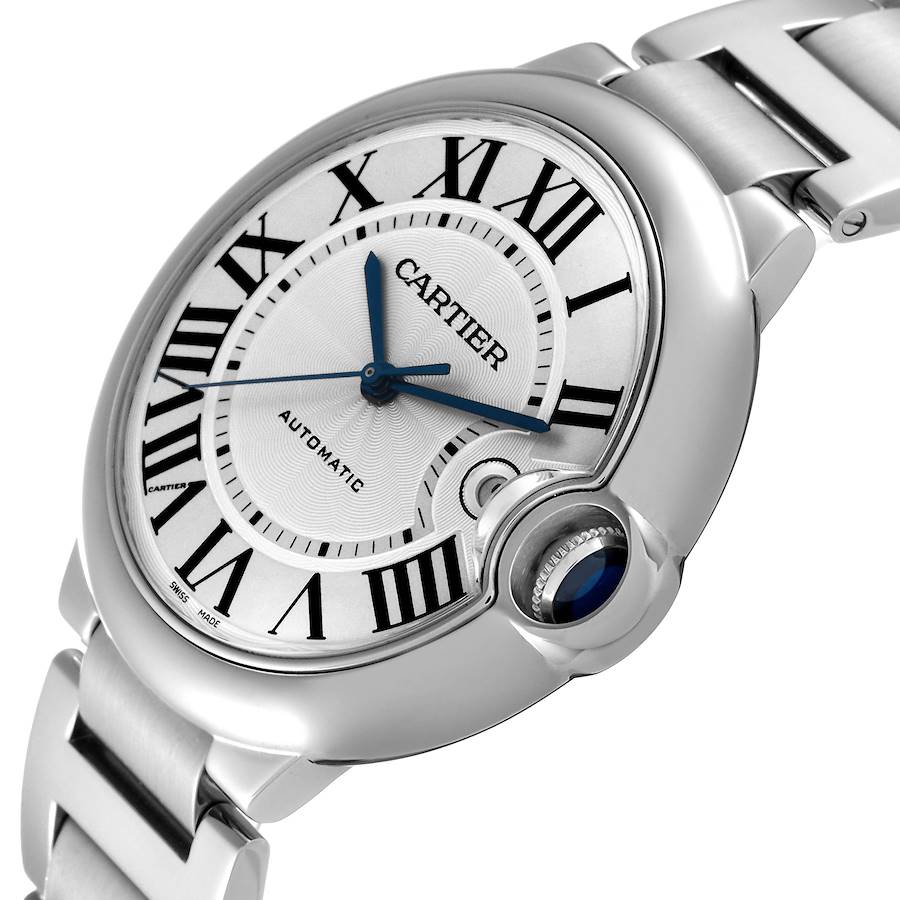 Cartier Ballon Bleu 42mm W69012Z4 White Dial With Stainless Steel Bracelet