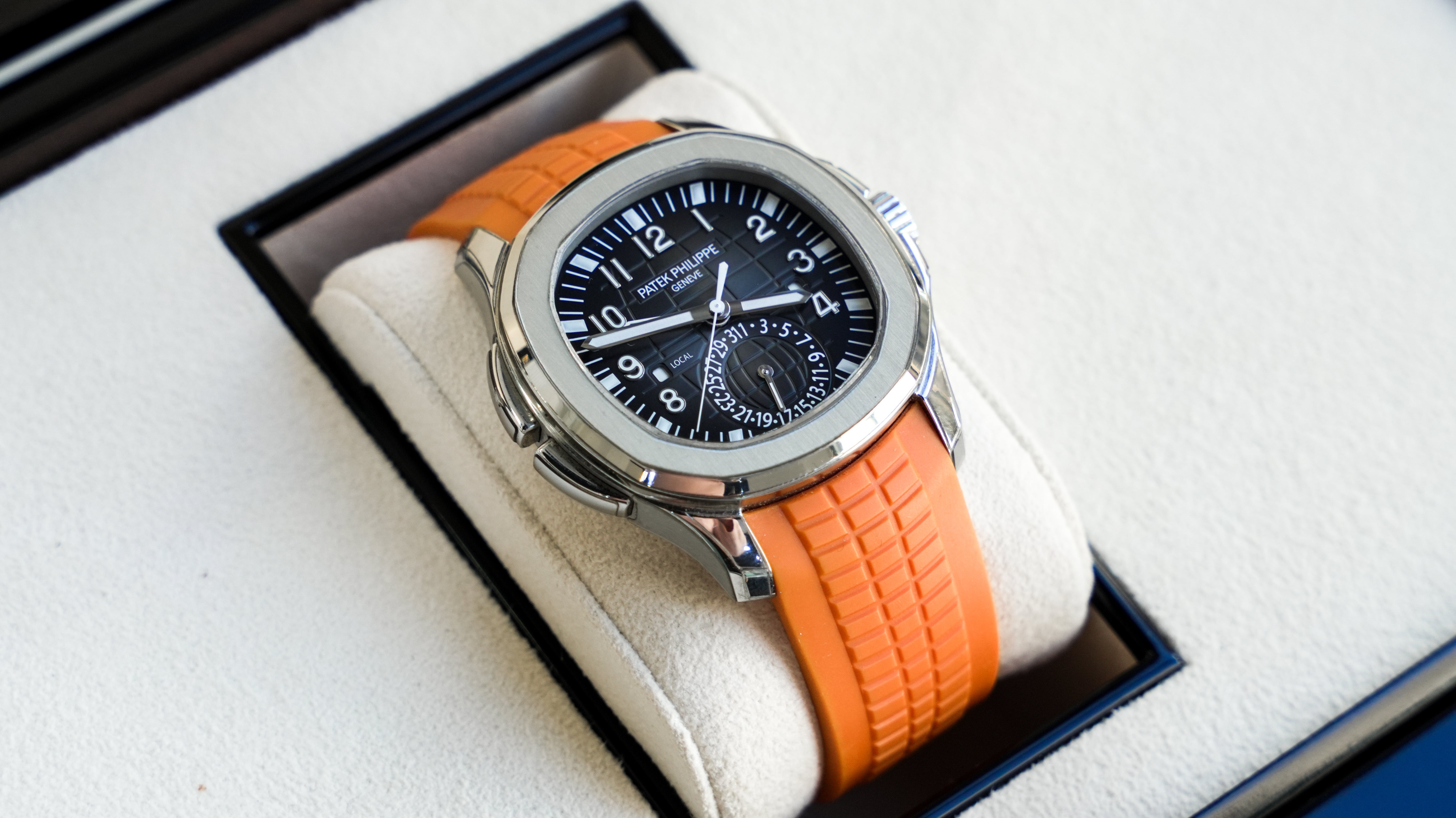 Patek Philippe Aquanaut Travel Time 5164A-001 – Stainless Steel with Orange Rubber Strap