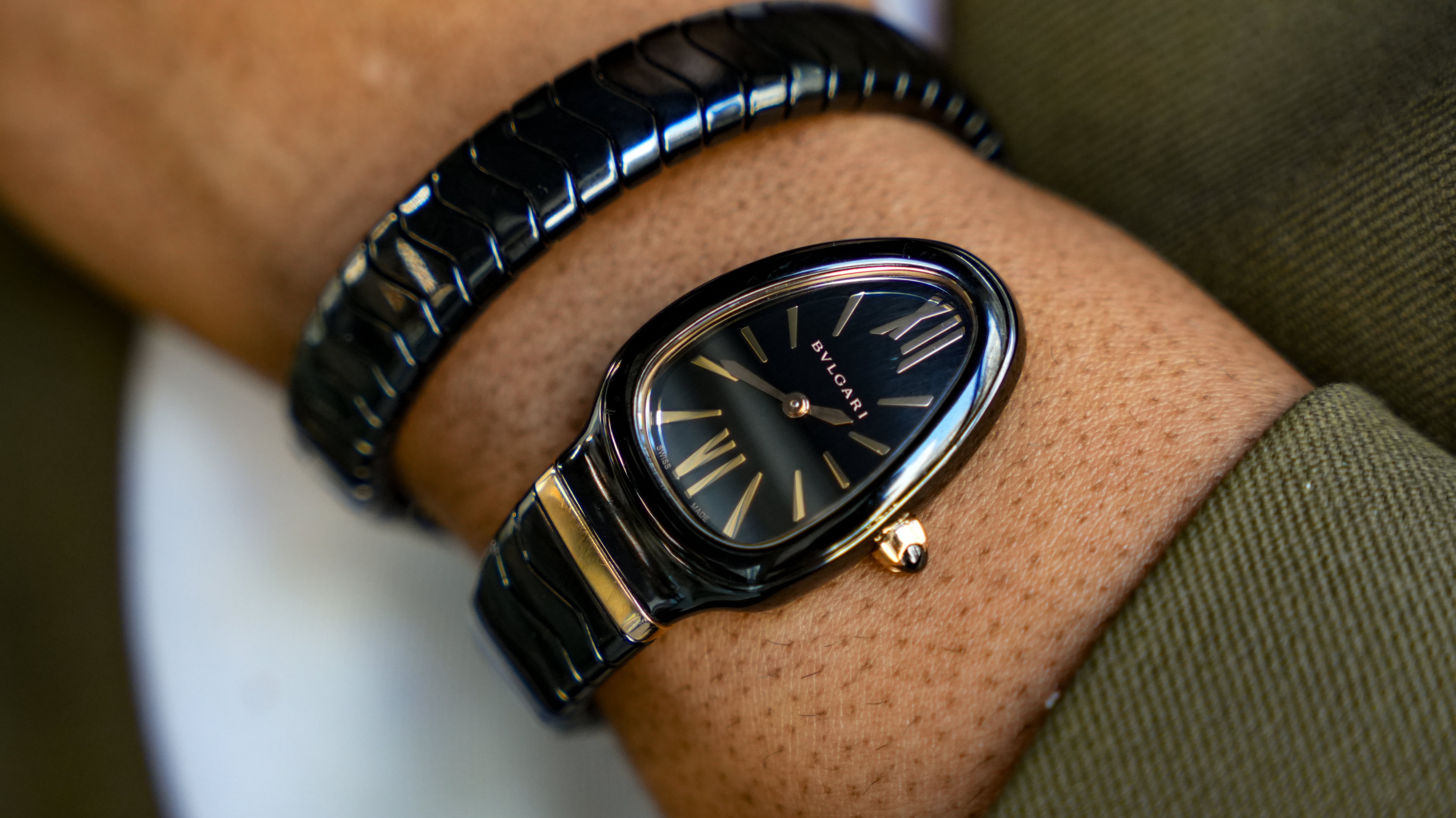 Wrist Bvlgari Watches Snake Pre-Owned BVLGARI Serpenti Spiga