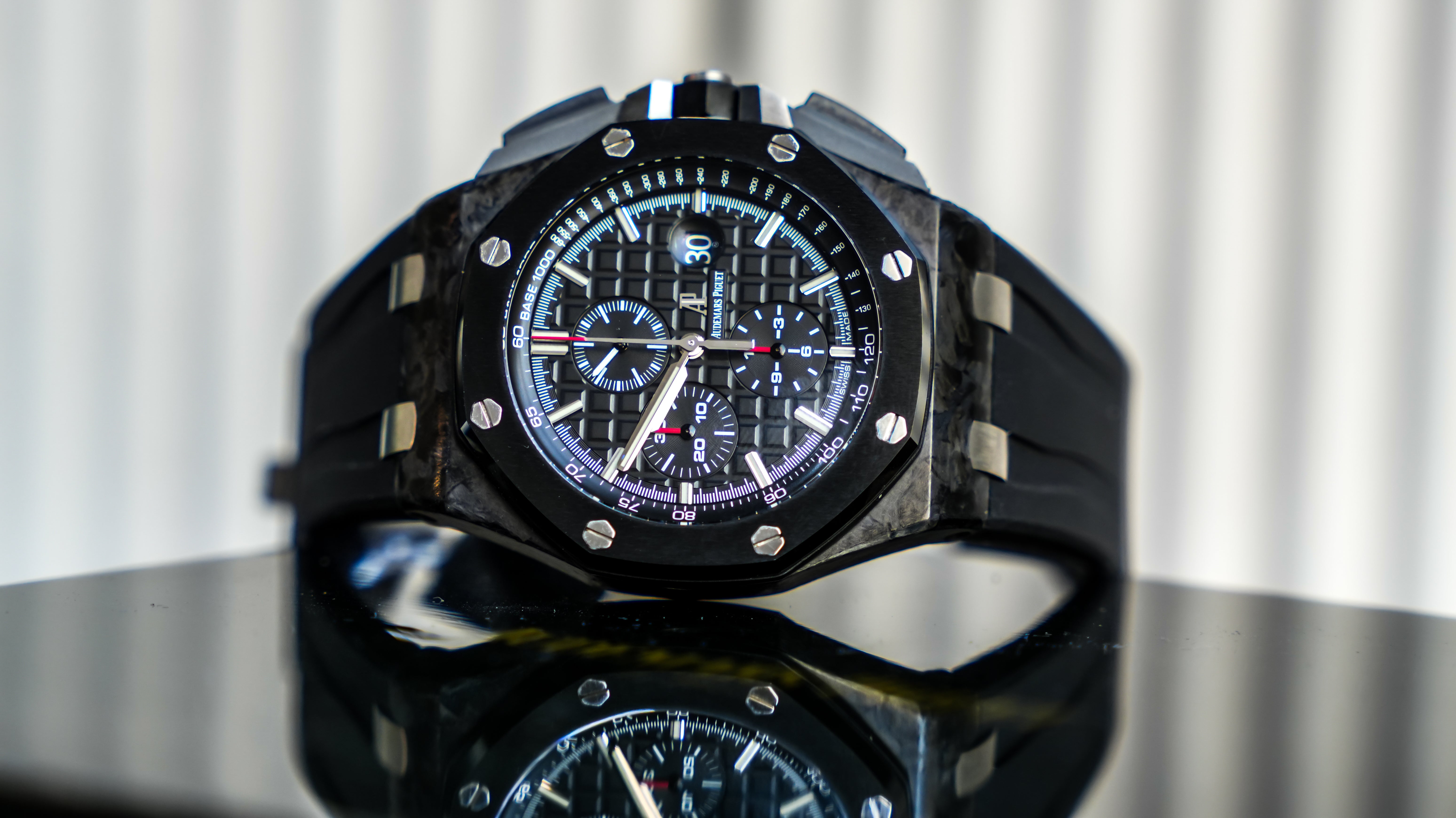 Audemars Piguet Royal Oak Offshore – 26400AU.OO.A002CA.01 Chronograph Black Carbon, Forged Carbon Case with Ceramic Bezel, Rubber Strap