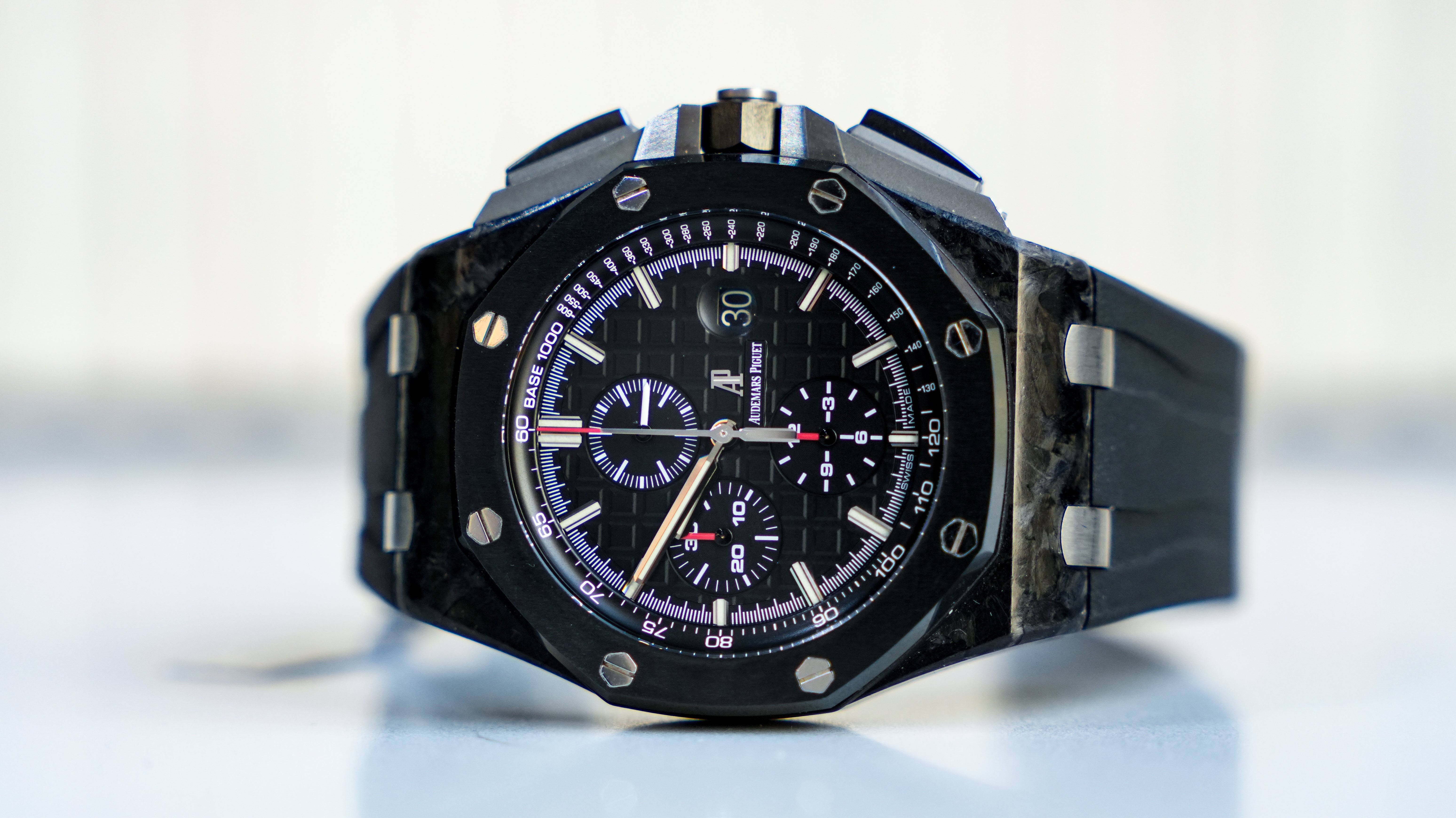 Audemars Piguet Royal Oak Offshore – 26400AU.OO.A002CA.01 Chronograph Black Carbon, Forged Carbon Case with Ceramic Bezel, Rubber Strap