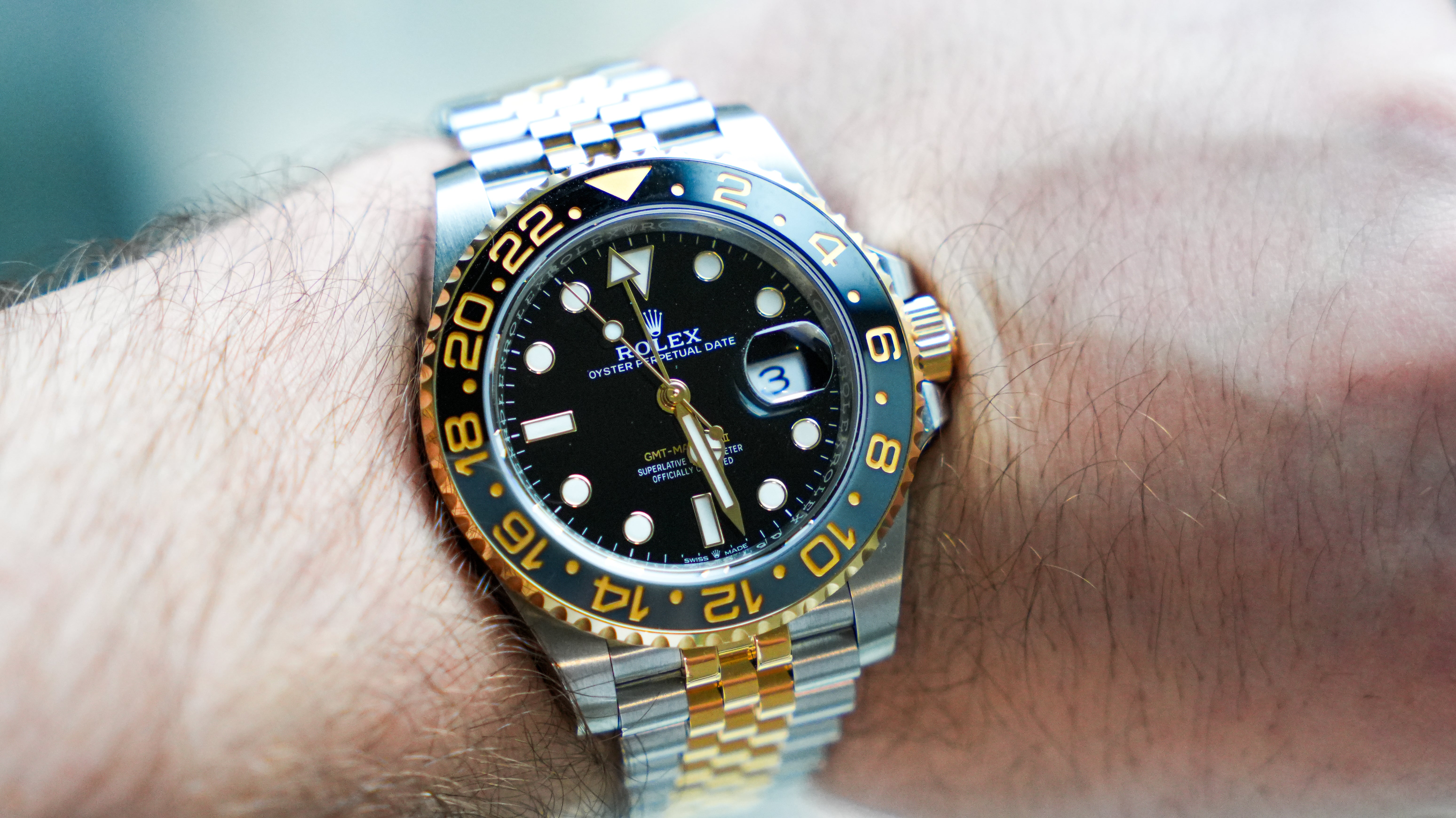 Rolex GMT-Master II 126713GRNR – 40mm Black Dial with Stainless Steel & Yellow Gold Jubilee Bracelet (Year 2023 to 2025)-Rolex-JD Watches NY