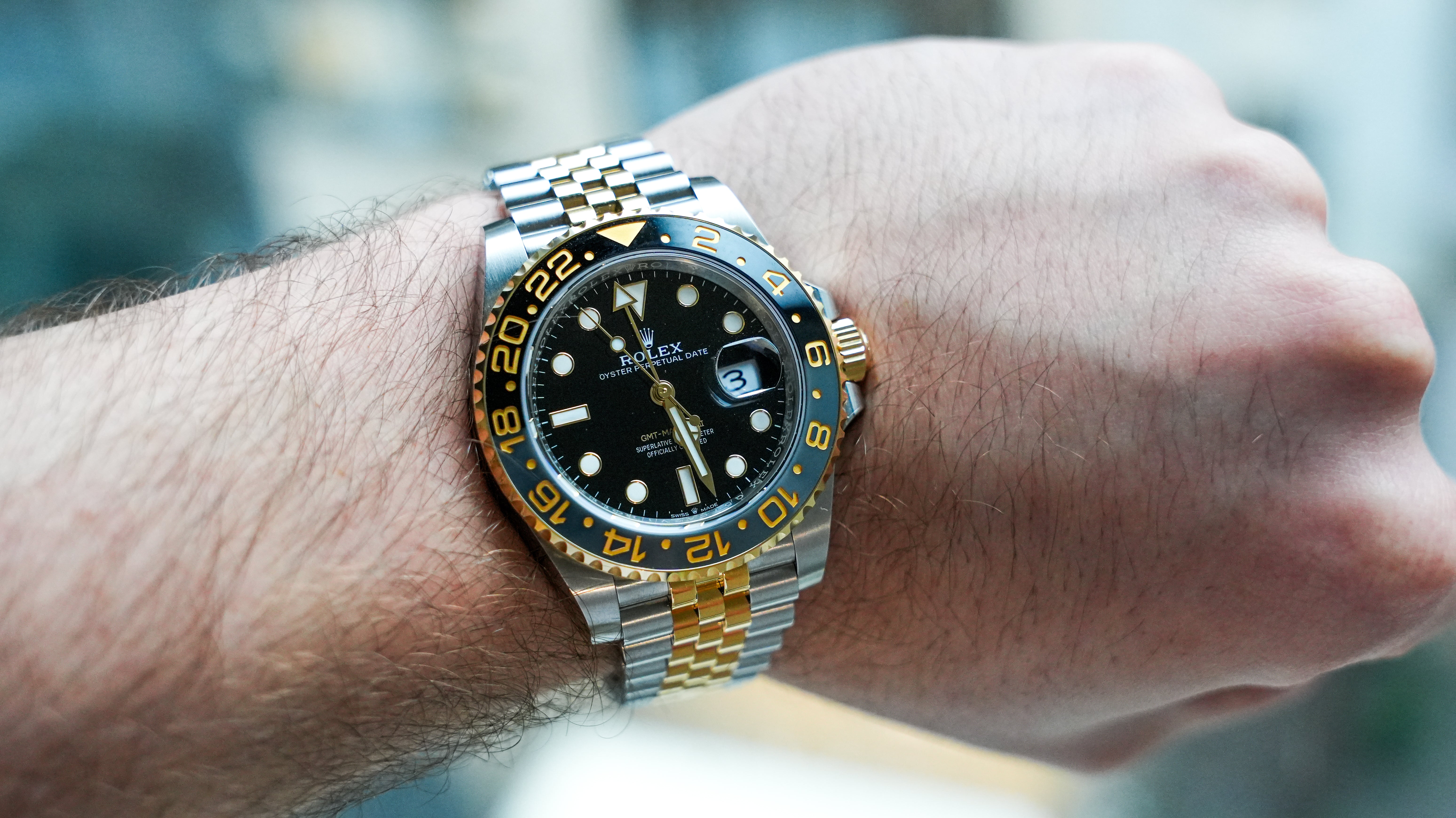 Rolex GMT-Master II 126713GRNR – 40mm Black Dial with Stainless Steel & Yellow Gold Jubilee Bracelet (Year 2023 to 2025)-Rolex-JD Watches NY