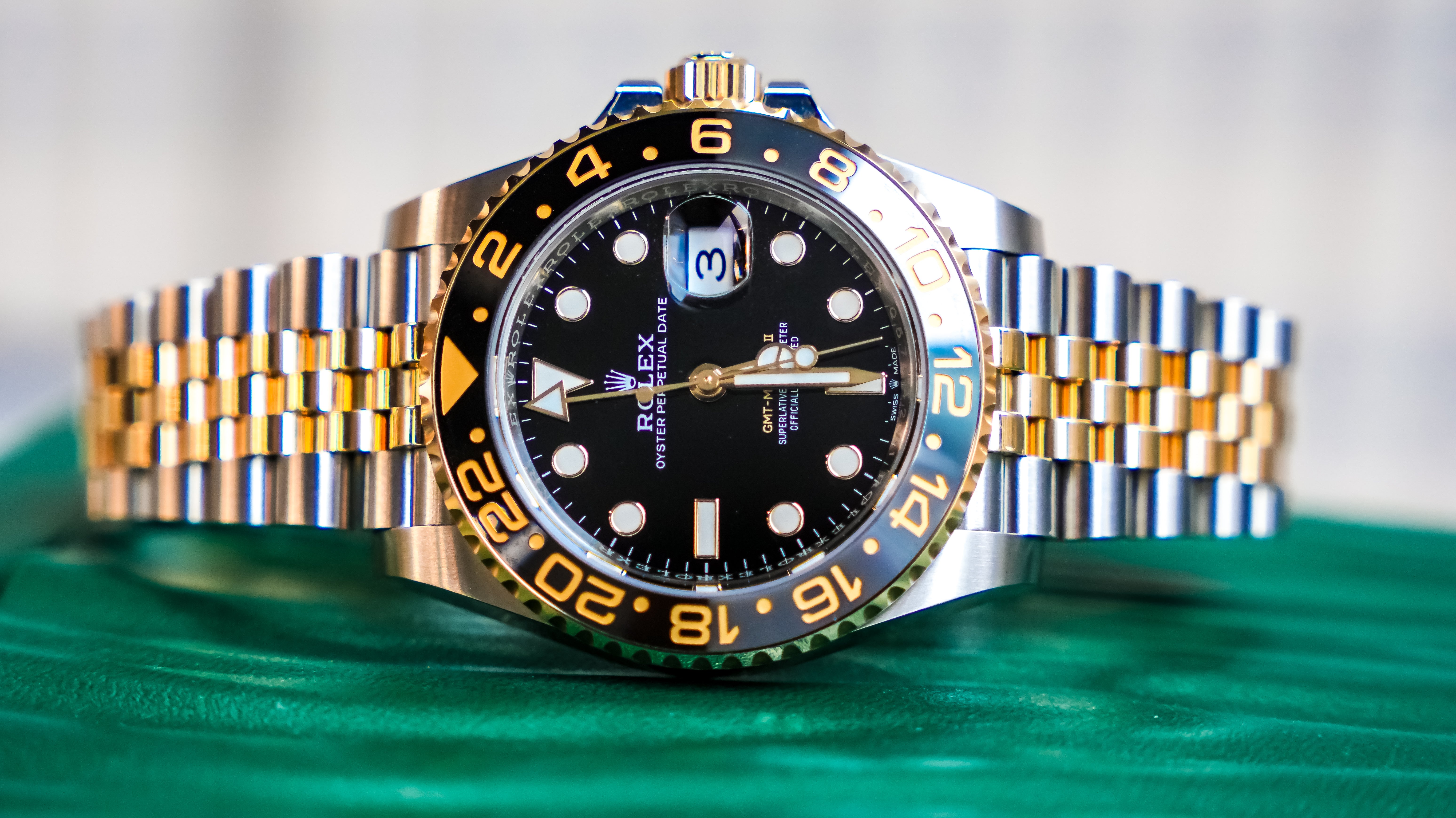Rolex GMT-Master II 126713GRNR – 40mm Black Dial with Stainless Steel & Yellow Gold Jubilee Bracelet (Year 2023 to 2025)-Rolex-JD Watches NY