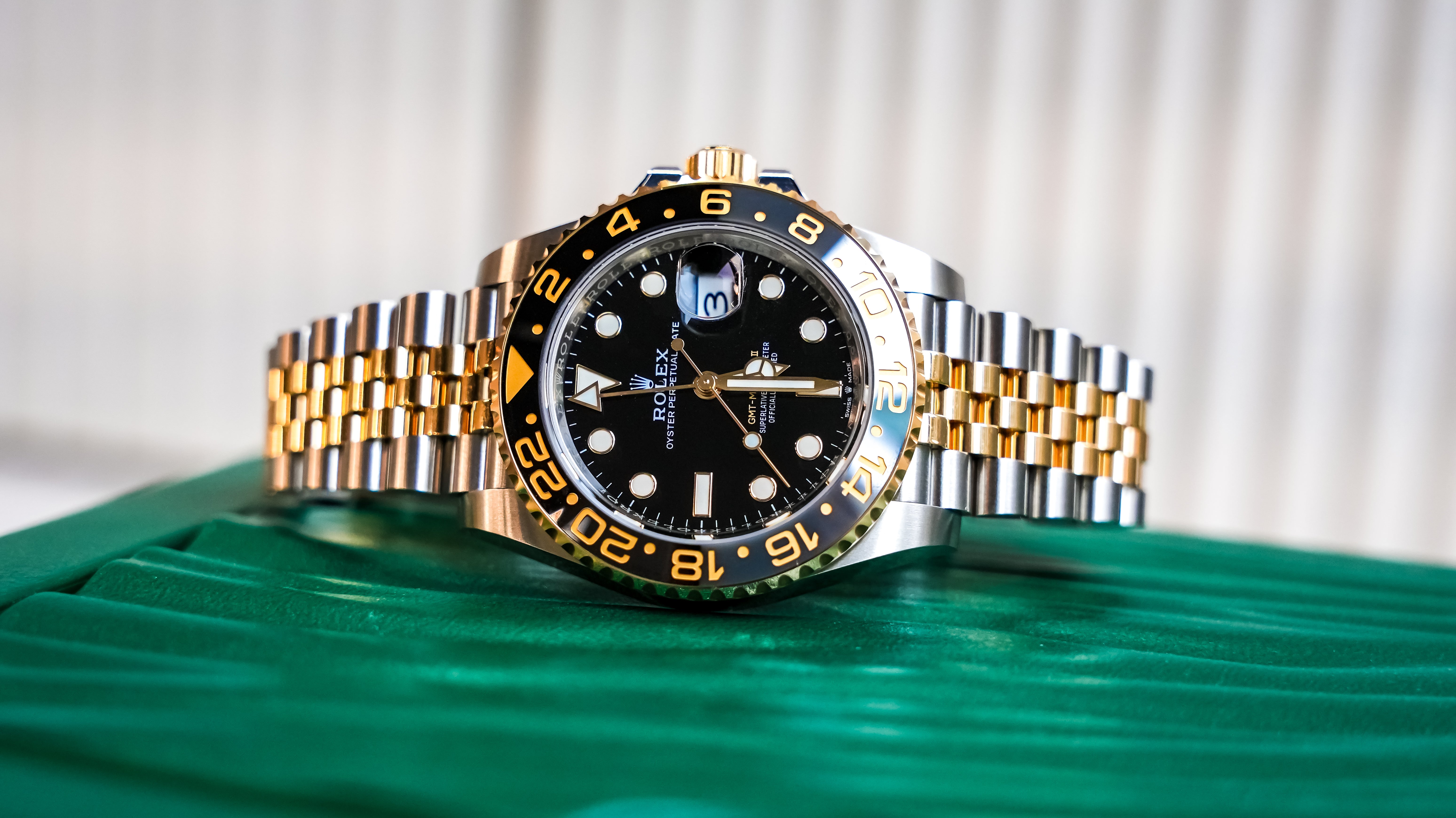 Rolex GMT-Master II 126713GRNR – 40mm Black Dial with Stainless Steel & Yellow Gold Jubilee Bracelet (Year 2023 to 2025)-Rolex-JD Watches NY