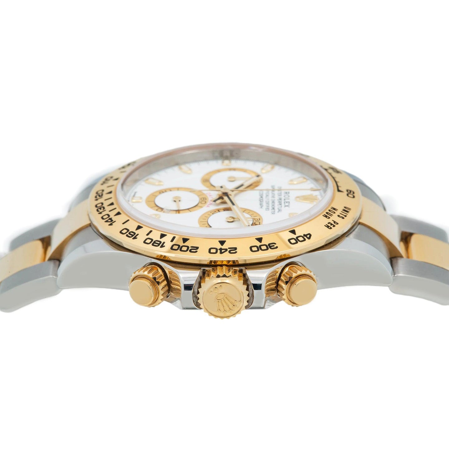 Rolex Cosmograph Daytona 40mm 116523 White Dial, Two-Tone Yellow Gold Oyster Bracelet