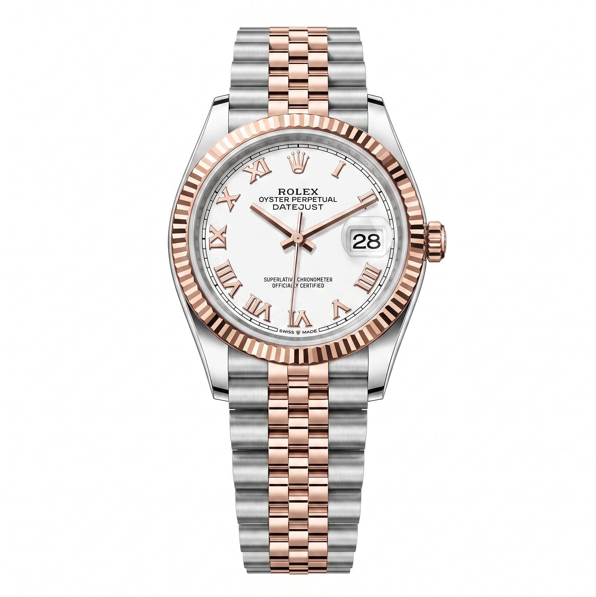Pre-Owned Rolex Datejust 36 126231 White Roman Dial Jubilee Bracelet