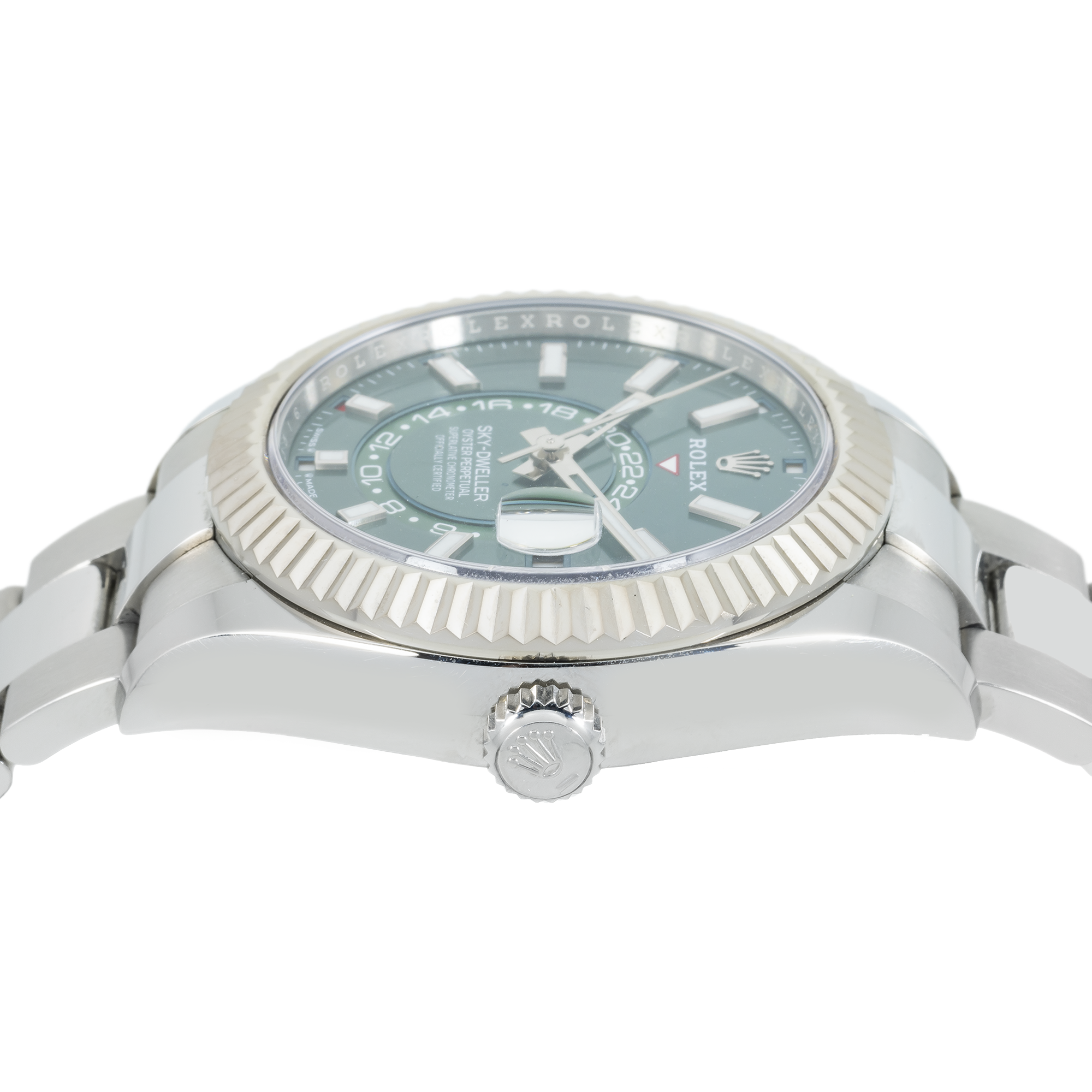Rolex Sky-Dweller 336934 – 42mm Stainless Steel & White Gold Green Dial Oyster Bracelet
