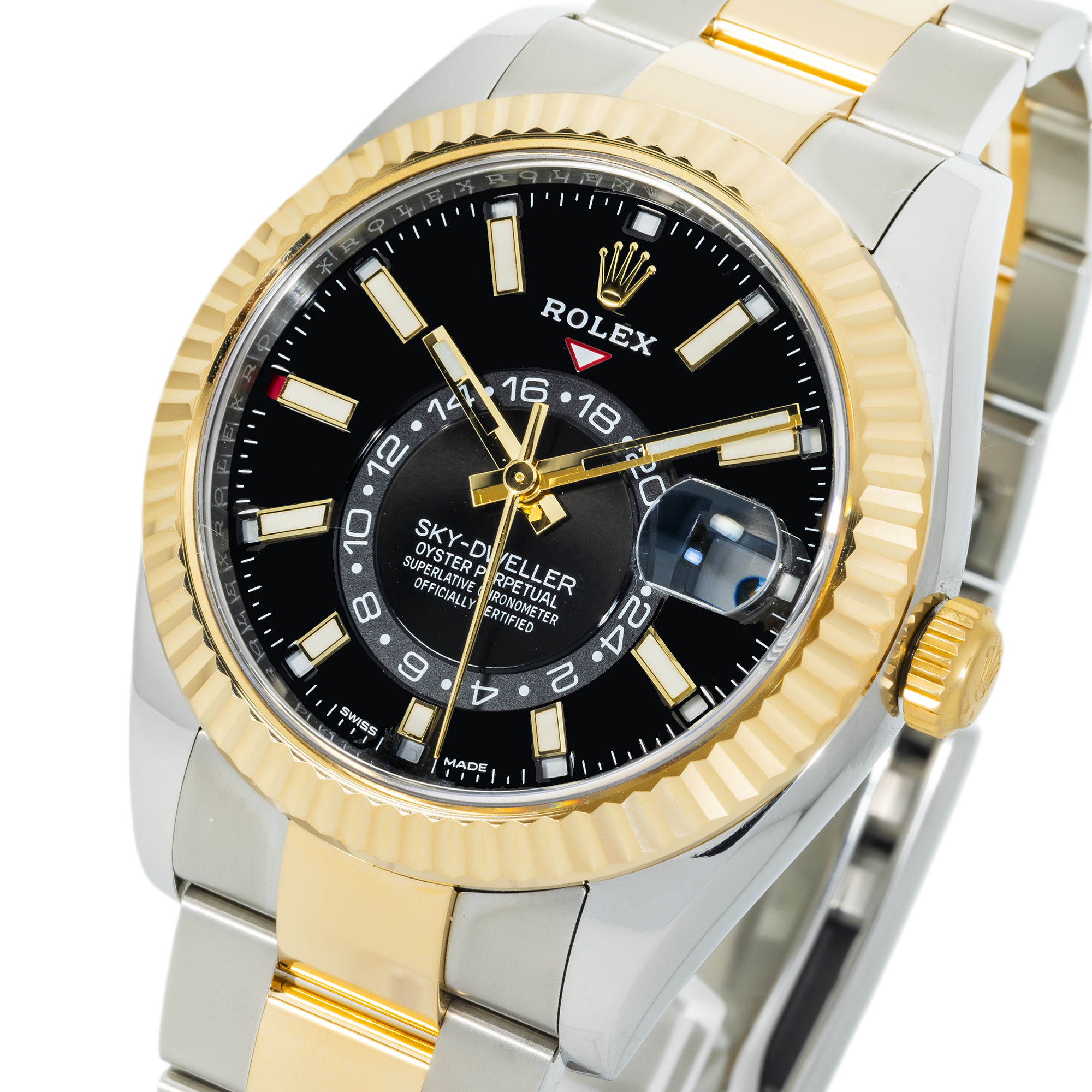 Rolex Sky-Dweller 326933 – Two-Tone 18k Yellow Gold & Stainless Steel Black Dial Oyster Bracelet