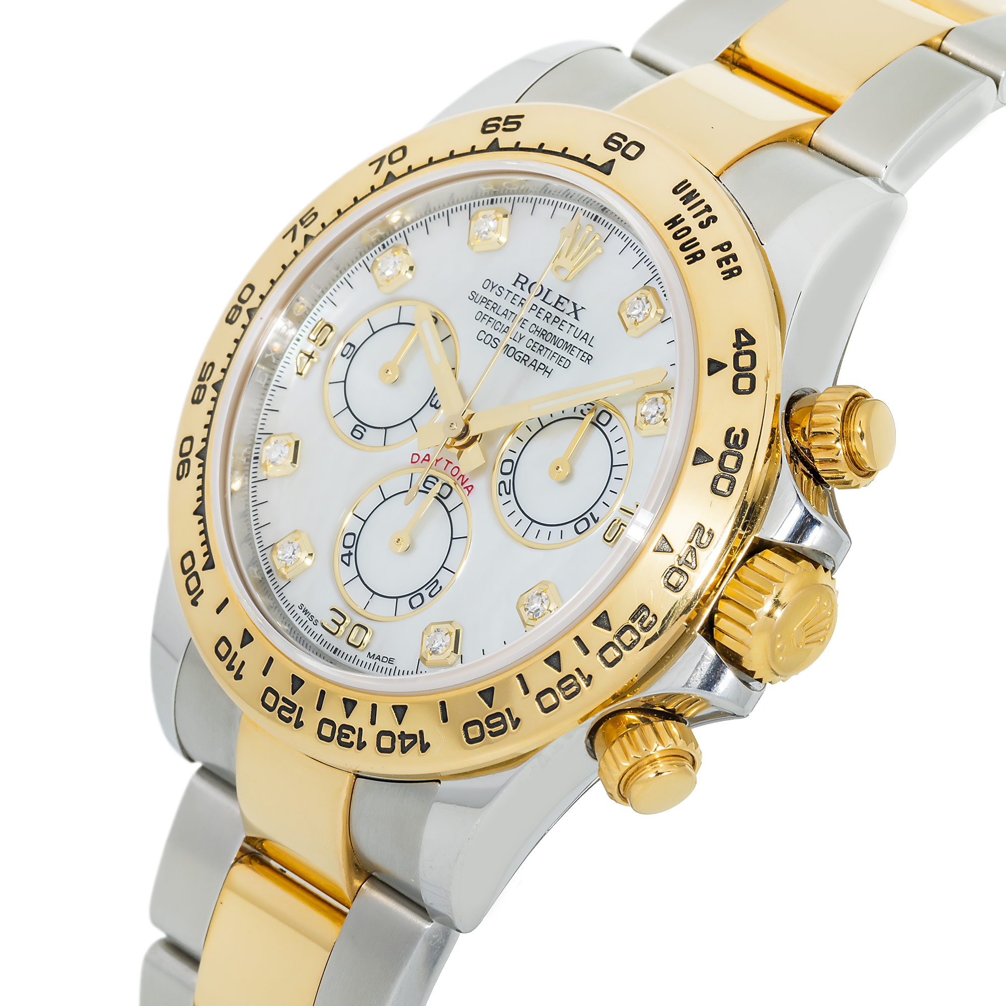 Rolex Daytona 116503 – Two-Tone 18k Yellow Gold & Stainless Steel Mother of Pearl Diamond Dial