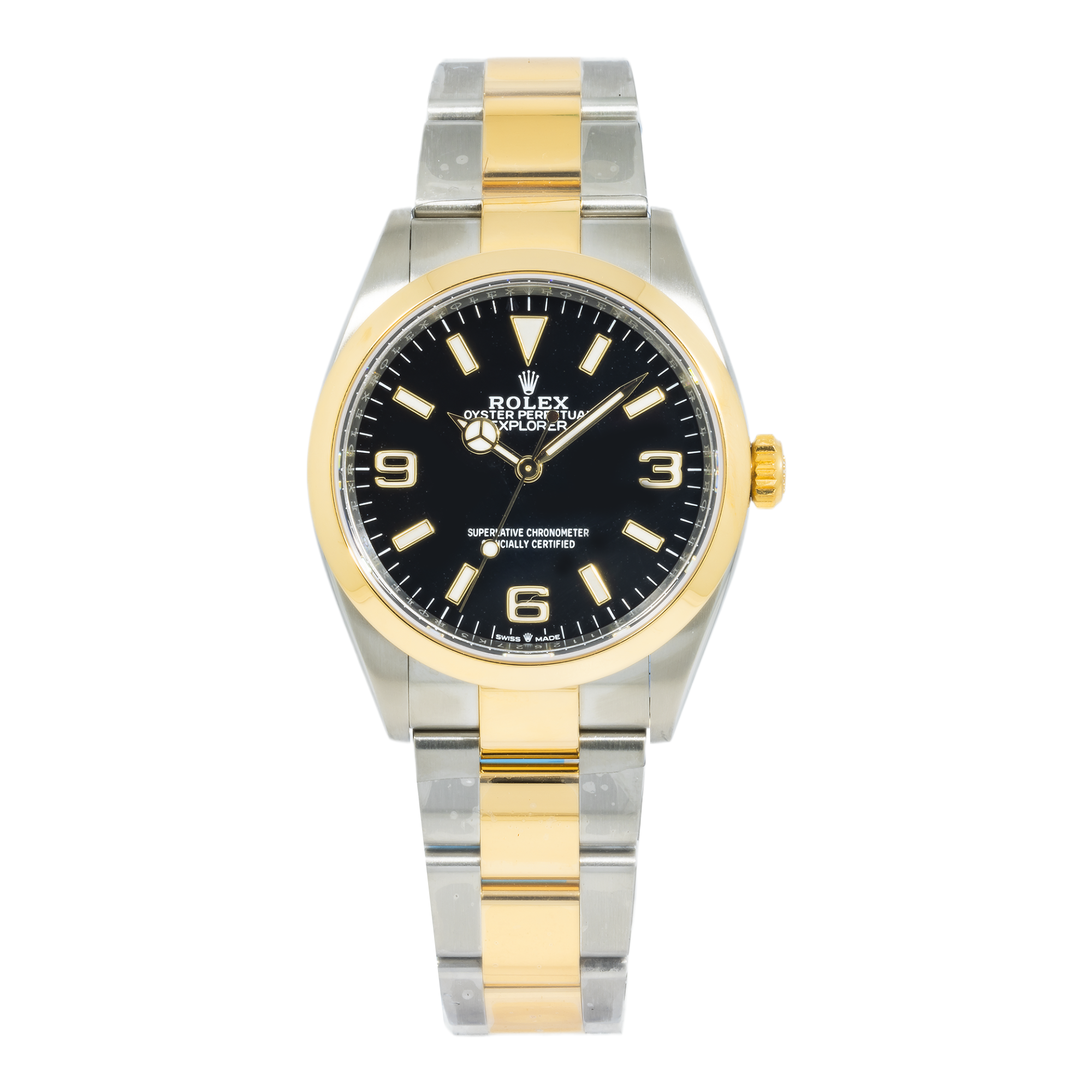 Rolex Stainless Steel & Yellow Gold 36mm Explorer with Oyster Bracelet  124273
