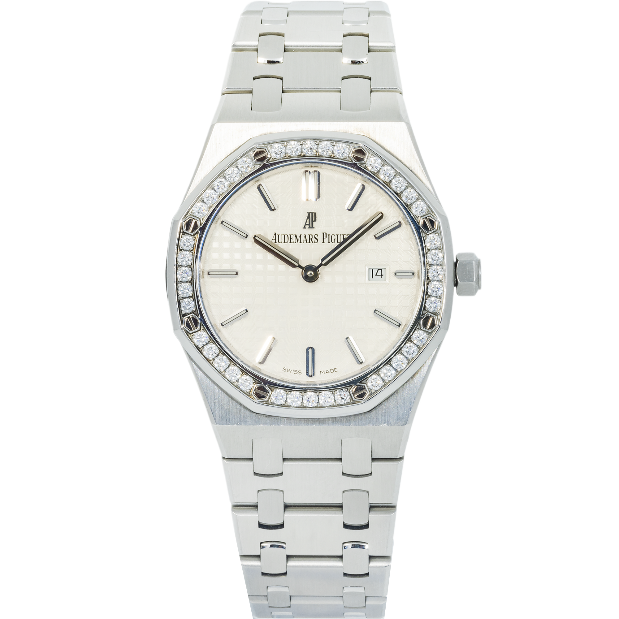 Audemars Piguet Royal Oak 67651ST – 33mm Stainless Steel Diamond Bezel Quartz