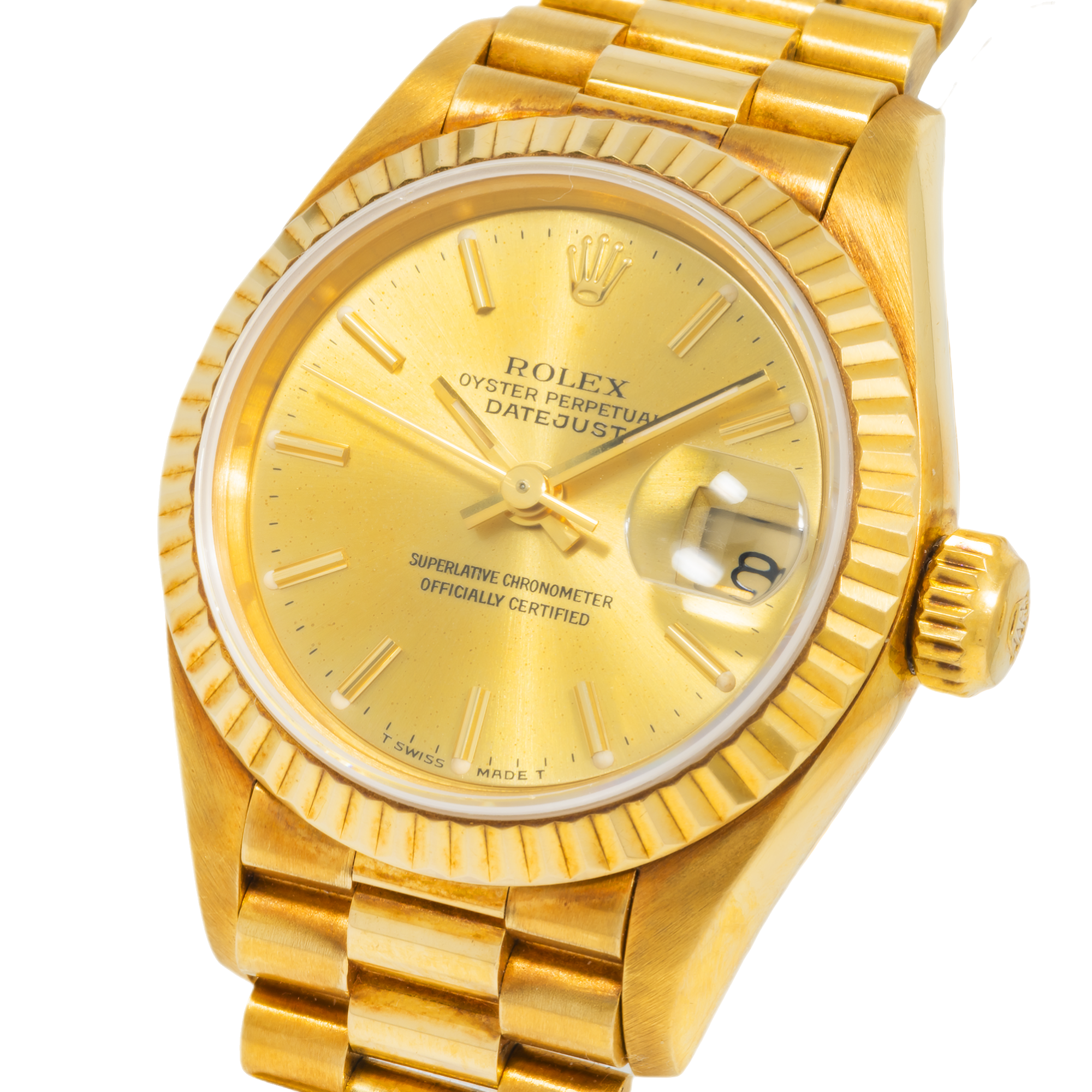 Rolex Ladies 18K Yellow Gold Datejust 69178 with President Bracelet