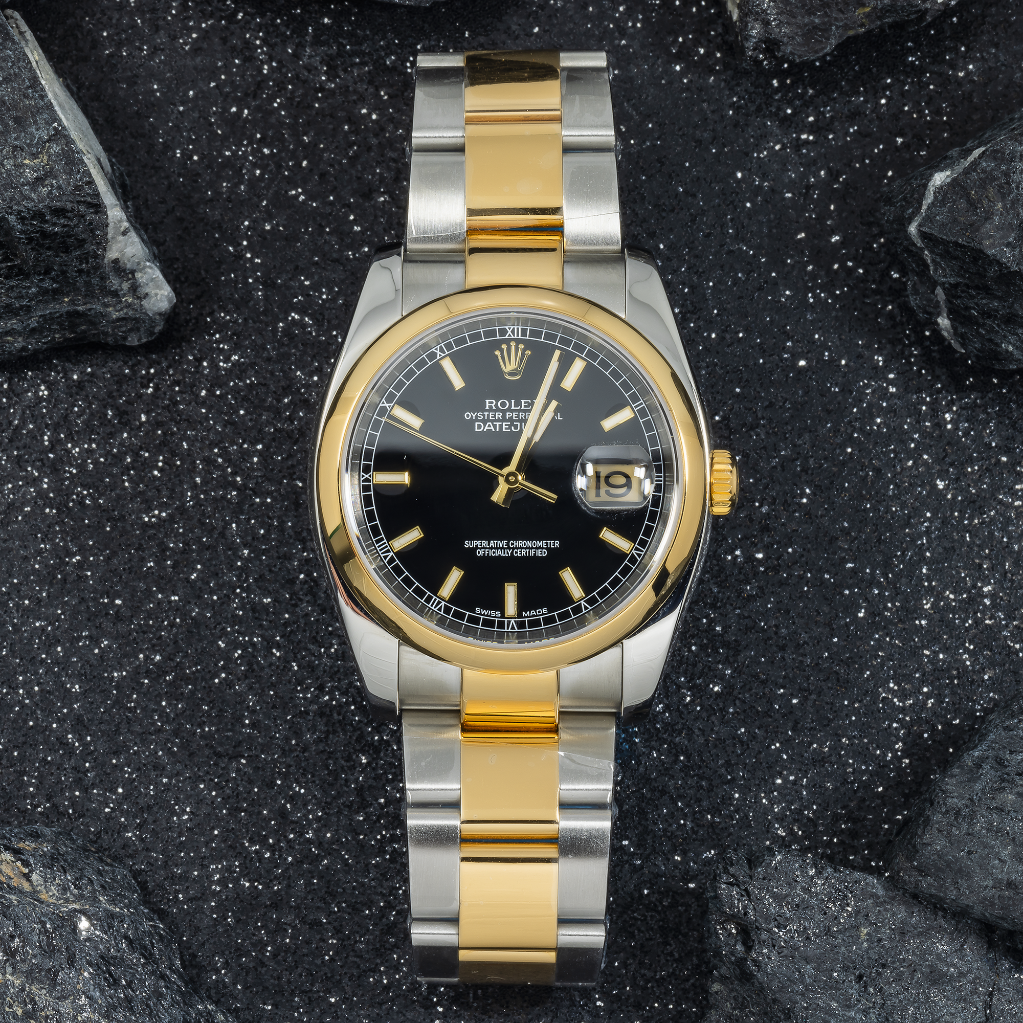 Rolex 18kt Yellow Gold & Stainless Steel Datejust 116203 with Oyster Bracelet