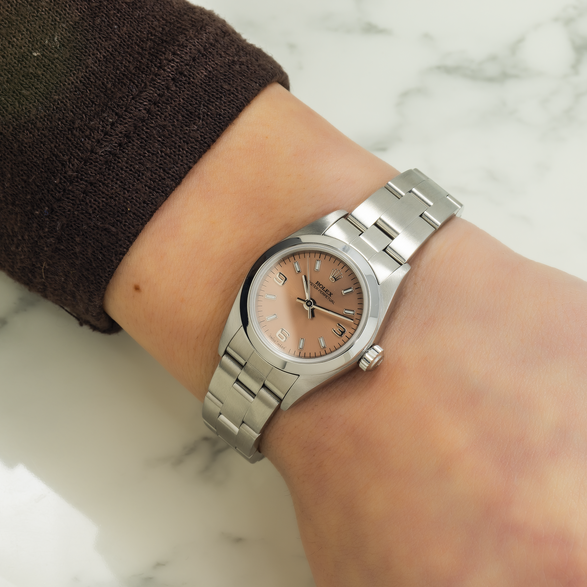Rolex Stainless Steel Oyster Perpetual 76080 24mm with Oyster Bracelet