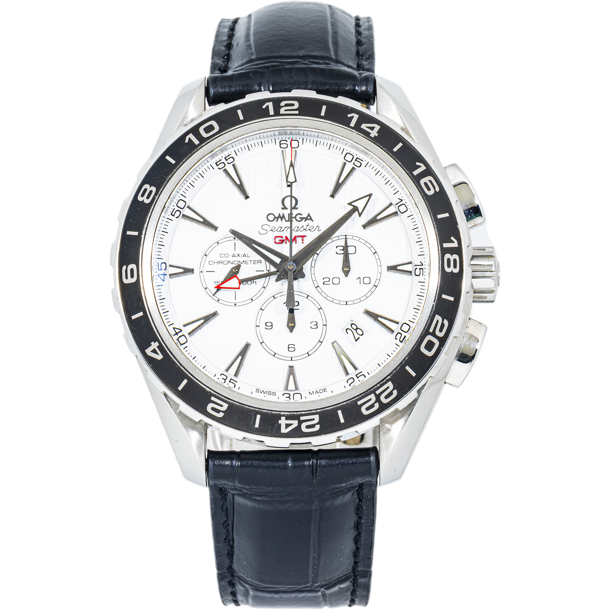 Omega Seamaster Planet Ocean 600M Chronograph White Dial Black Leather Strap – Ref. 231.13.44.45.04.001