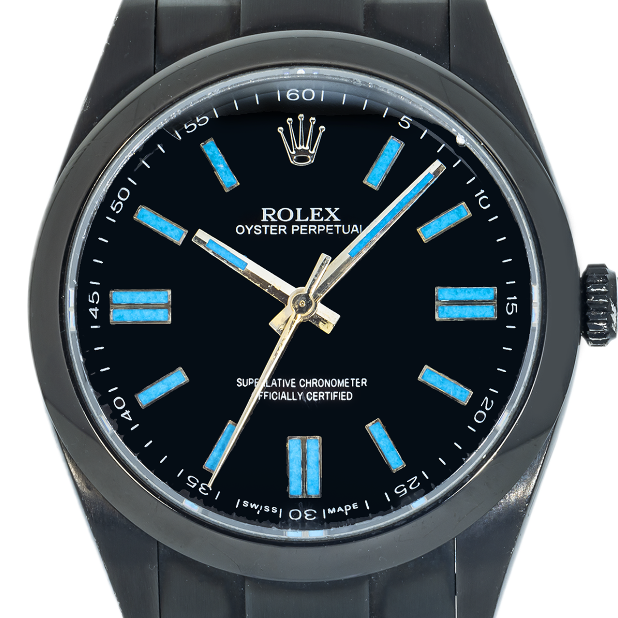 Rolex Stainless Steel Oyster Perpetual 41mm, 124300 Custom PVD Finish and Oyster Bracelet