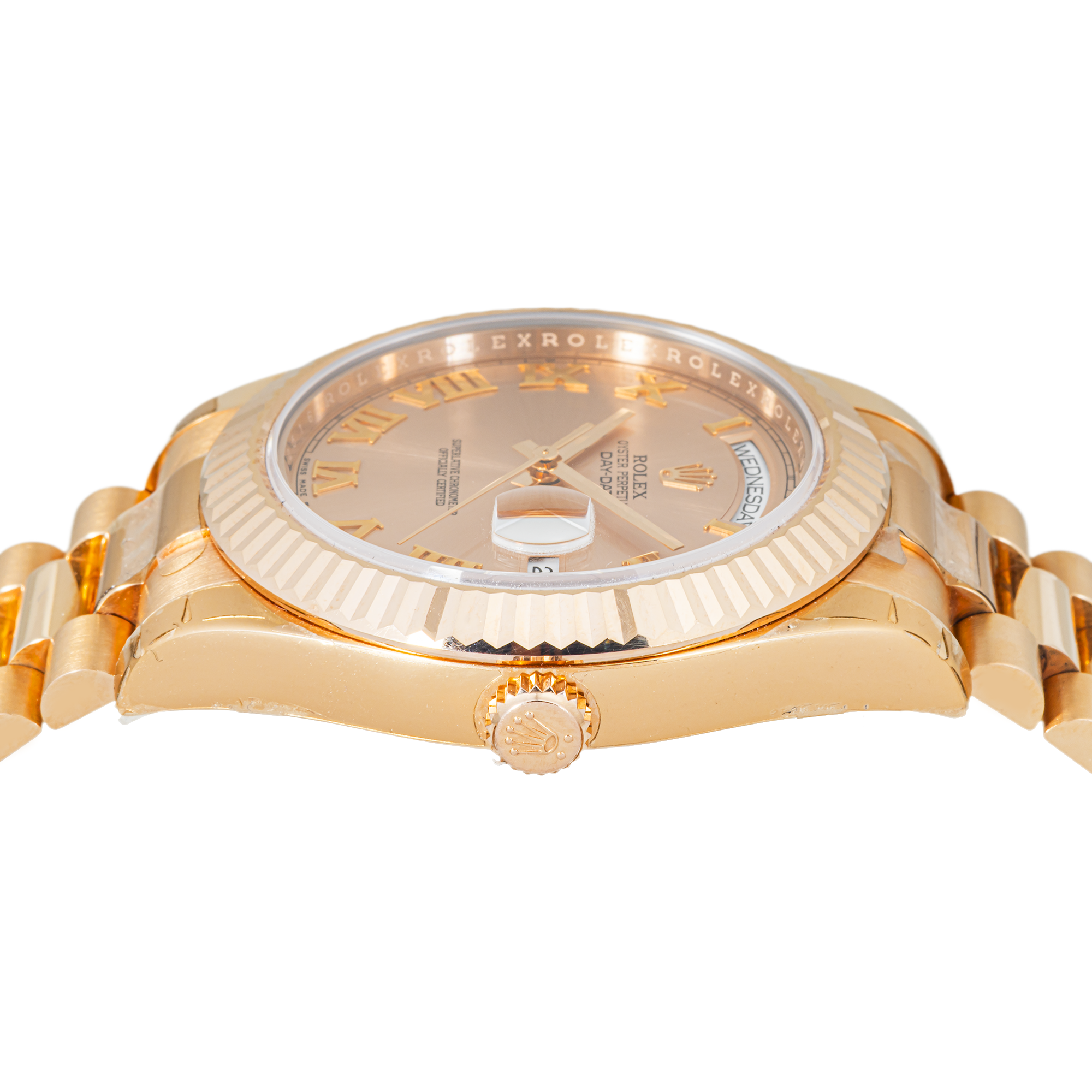 Rolex Day-Date II 218235 41mm Everose Gold Pink Roman Dial President Bracelet