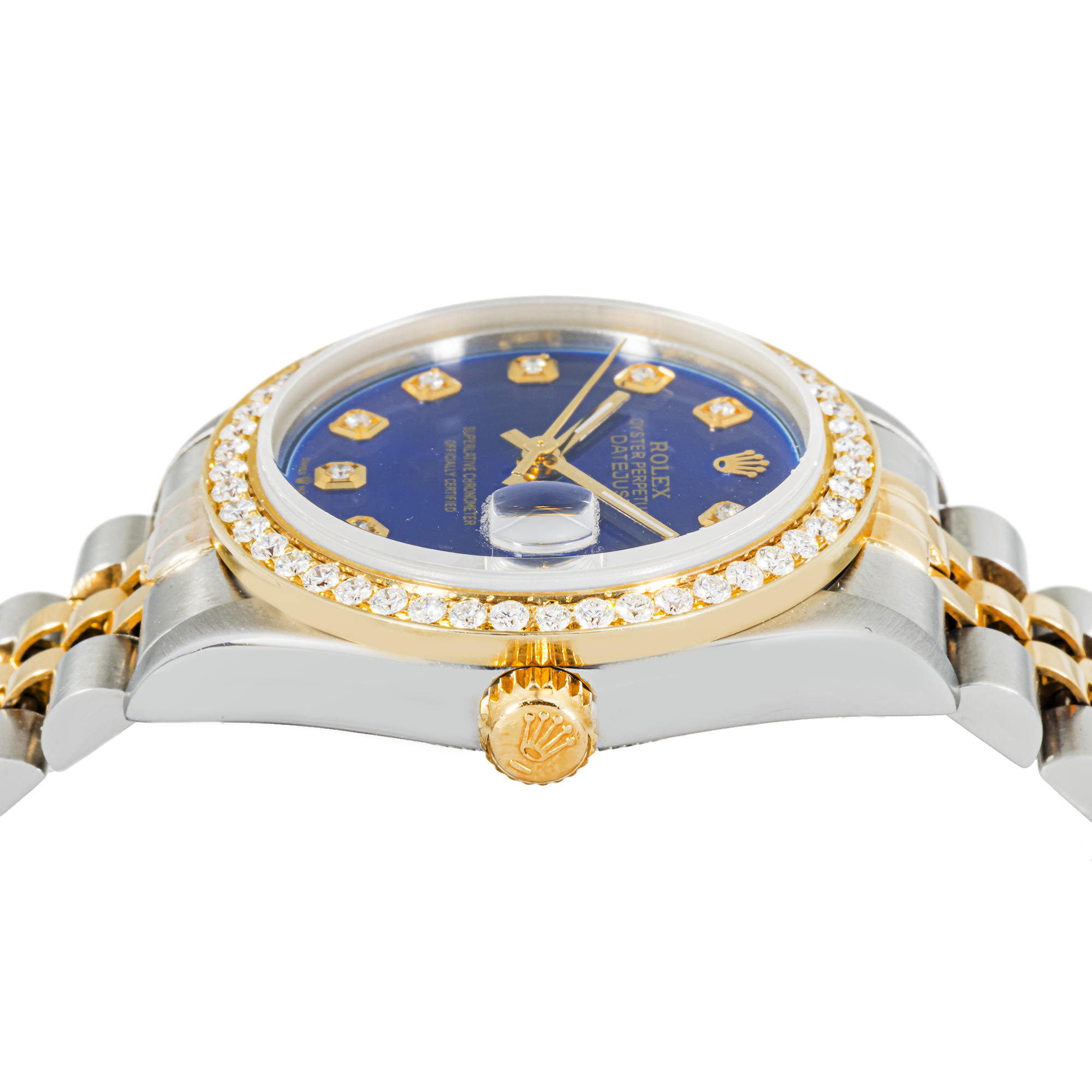 Rolex Datejust 31mm 68273 Blue Diamond Dial Diamond Bezel Steel & Yellow Gold Jubilee