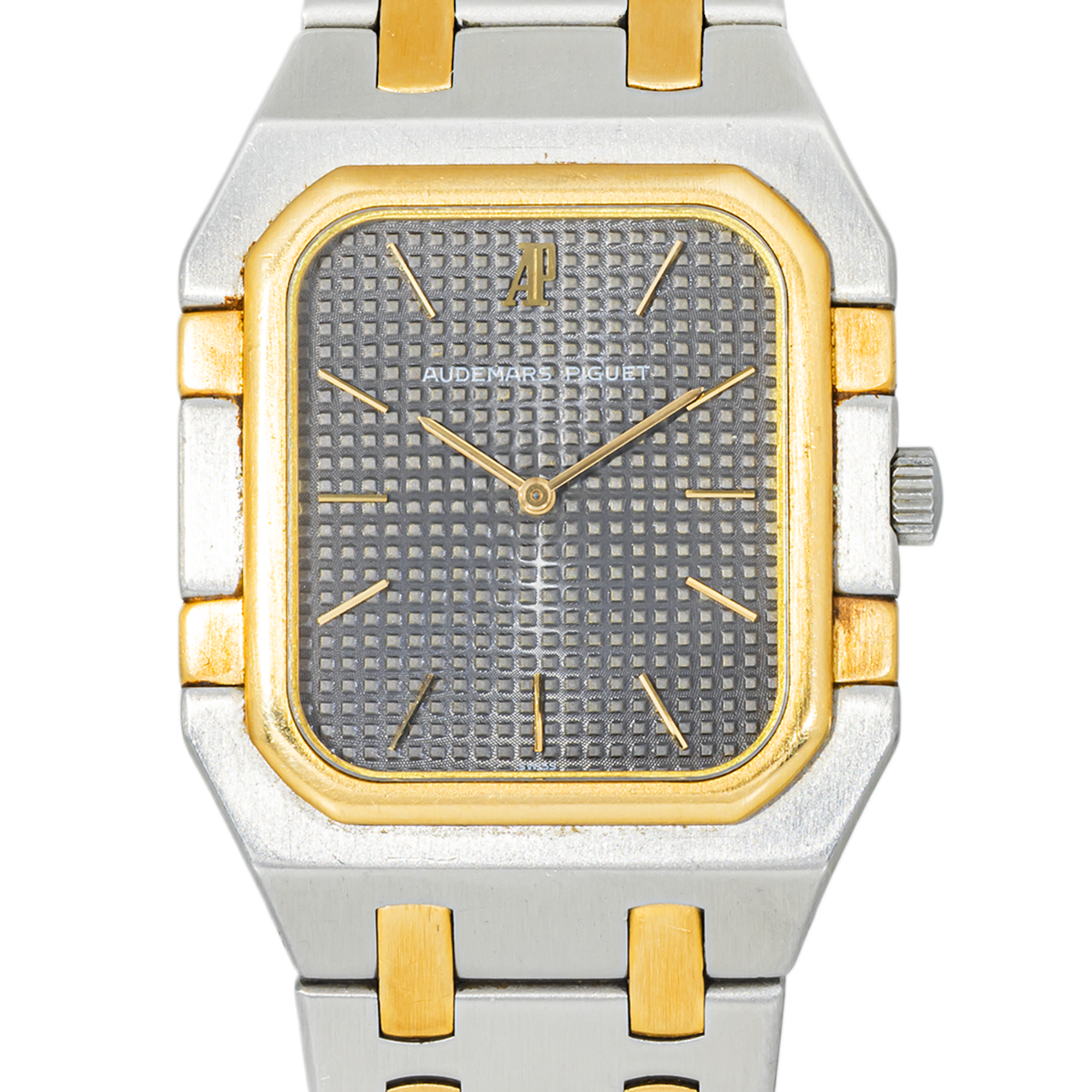 Audemars Piguet Two-Tone Quartz 6005SA Grey Tapisserie Dial Steel & Gold