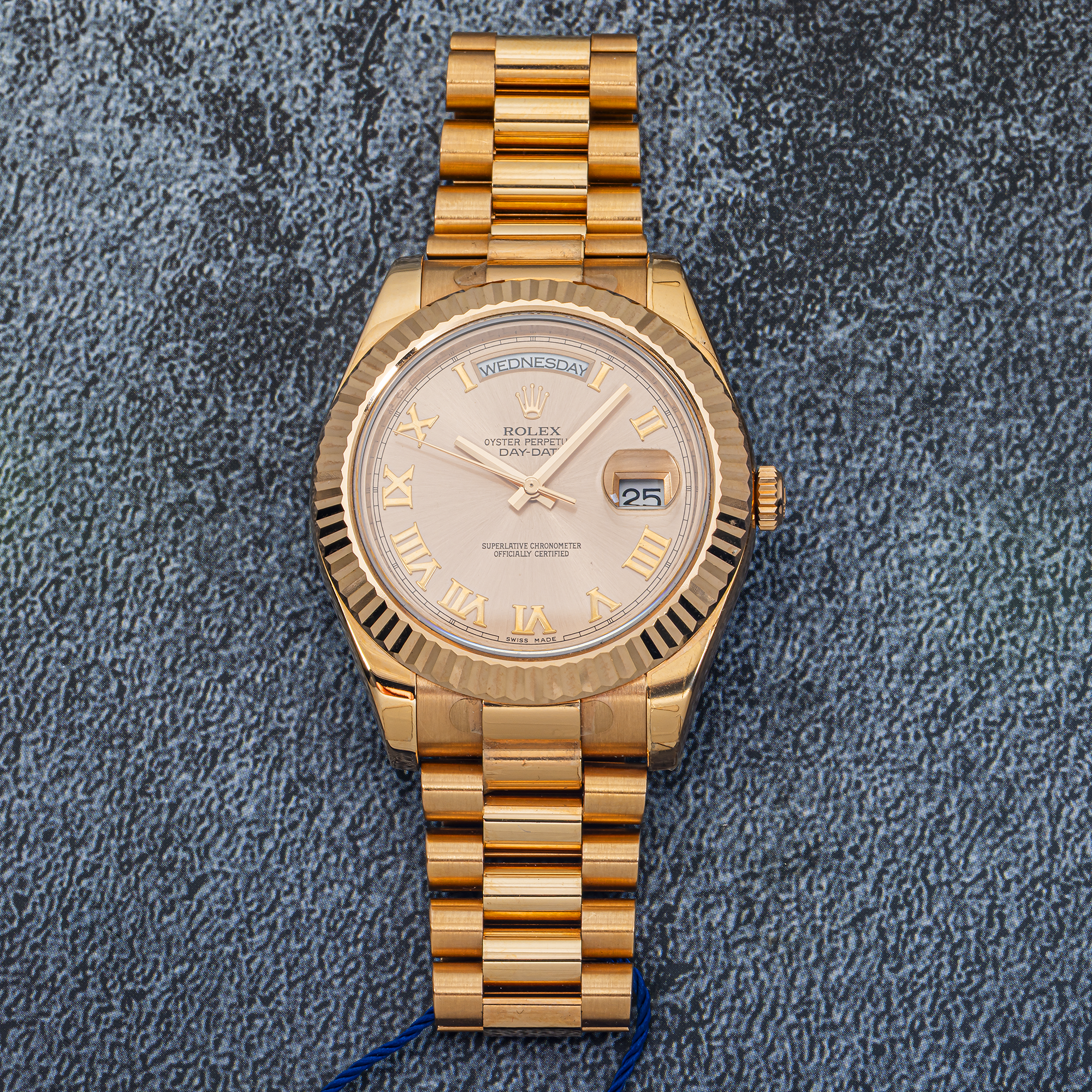 Rolex Day-Date II 218235 41mm Everose Gold Pink Roman Dial President Bracelet