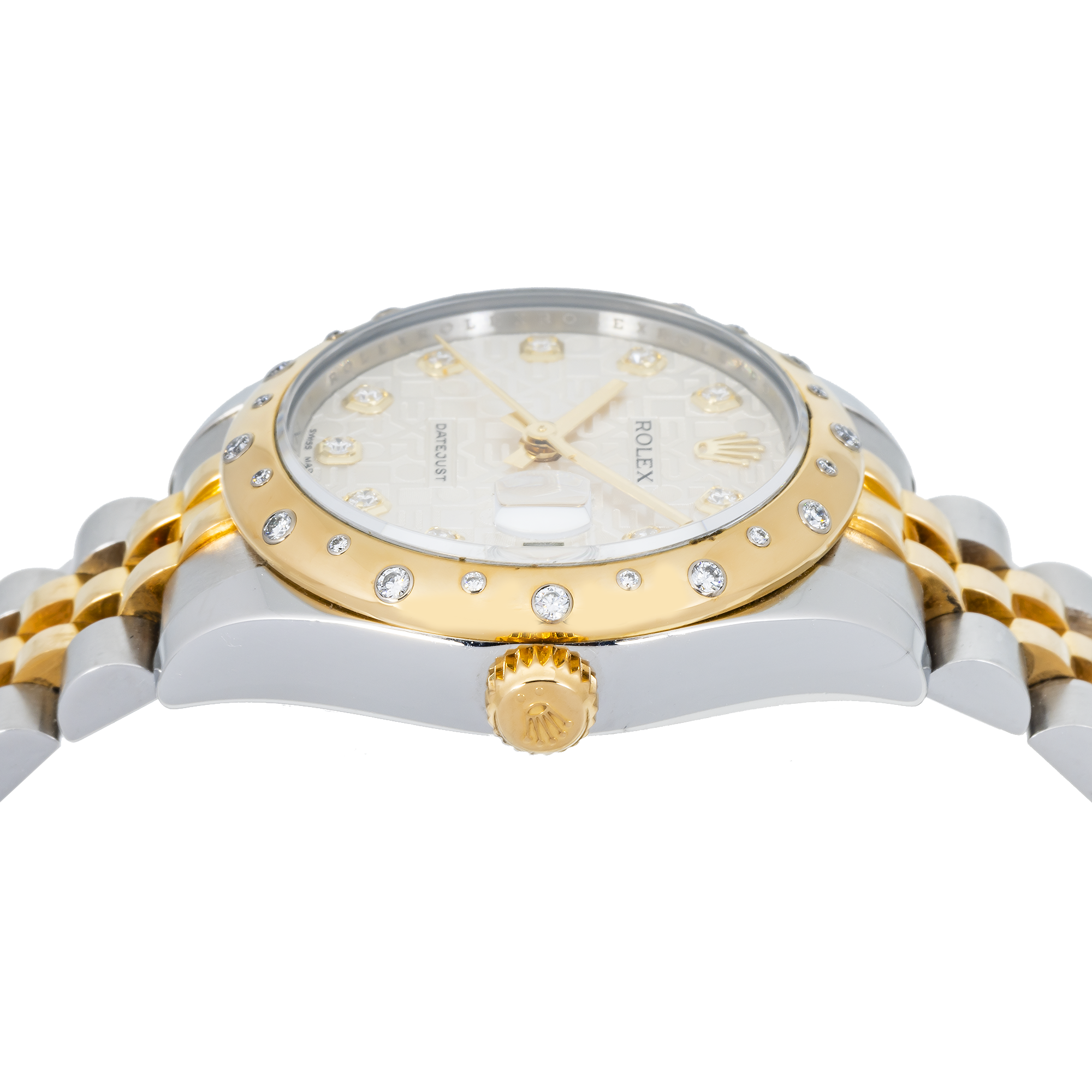 Rolex Datejust 31 mm 178343 – Yellow Gold & Steel Ivory Jubilee Diamond Dial with Factory Diamond Domed Bezel
