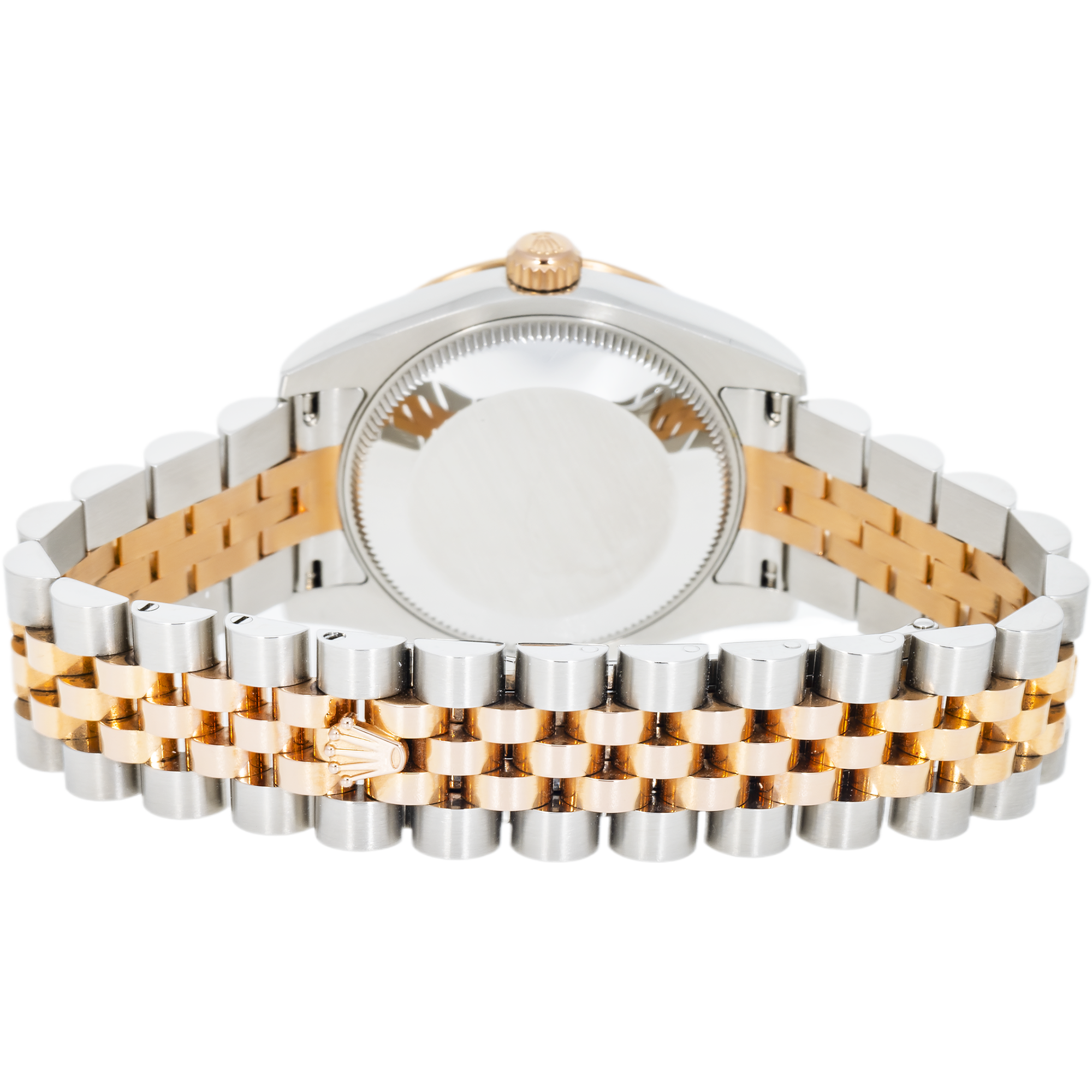 Rolex Datejust 31 mm 178341 – Rose Gold & Steel Pink Floral Motif Arabic Dial with Factory Diamond-Set Domed Bezel