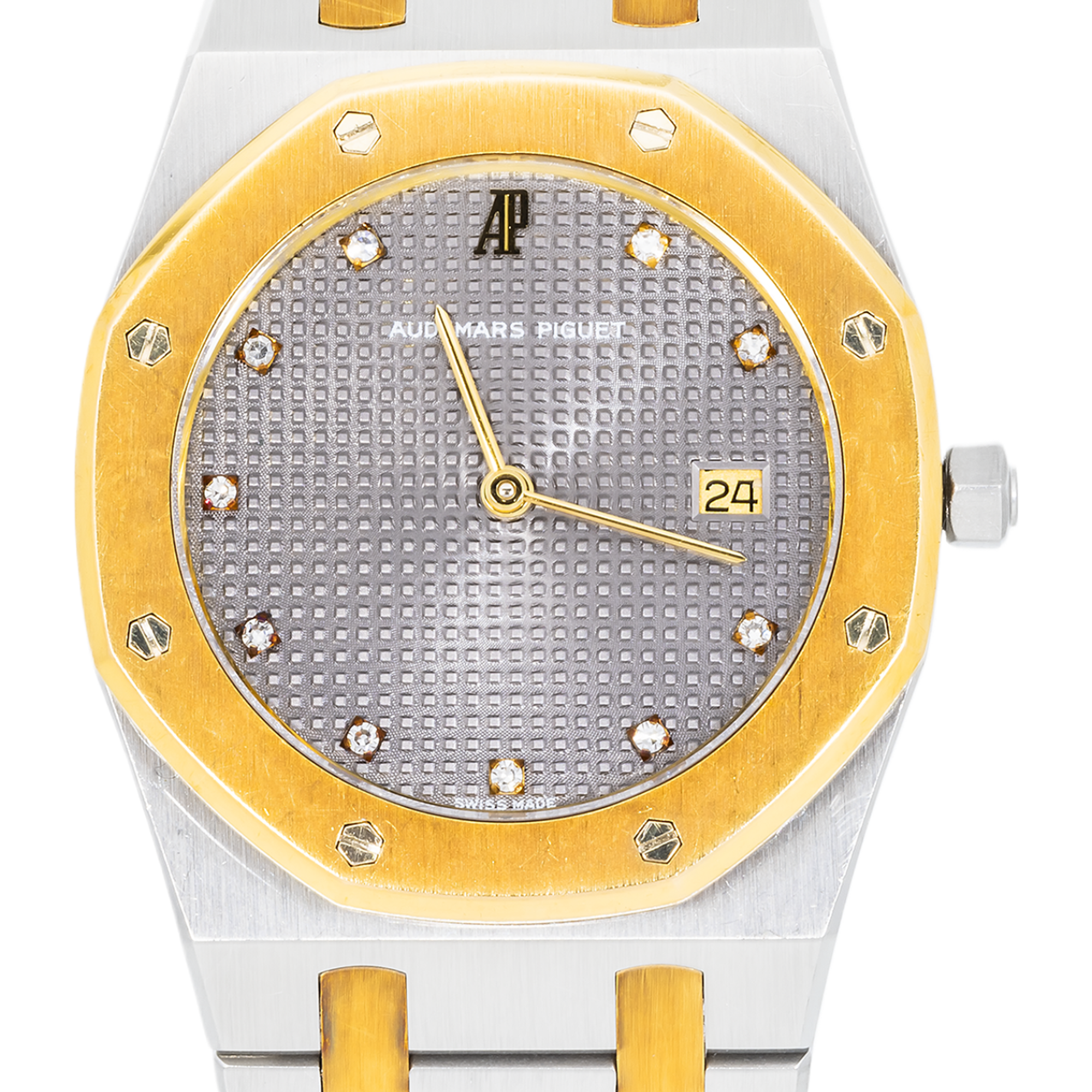 Audemars Piguet Royal Oak 56175SA — Two-Tone Quartz with Grey Grande Tapisserie Dial