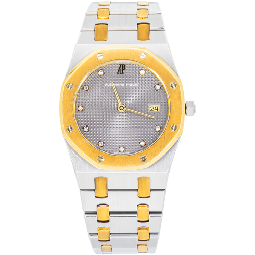 Audemars Piguet Royal Oak 56175SA — Two-Tone Quartz with Grey Grande Tapisserie Dial