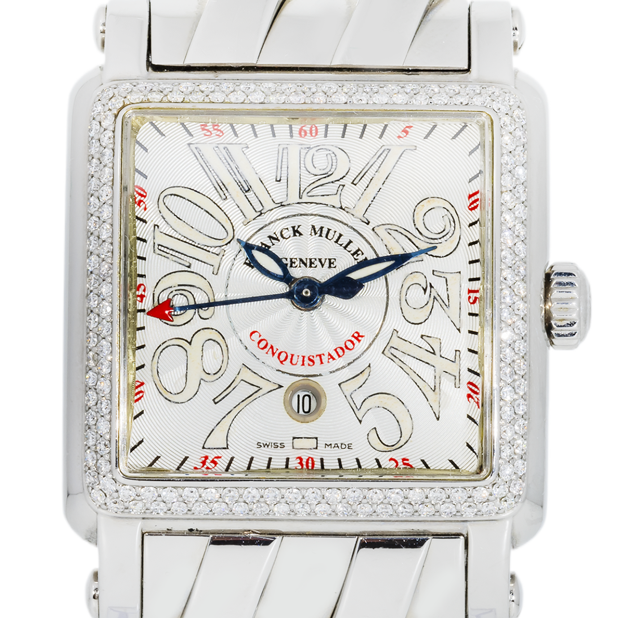 Franck Muller Conquistador Cortez 10000 L Automatic with Aftermarket Diamond Bezel