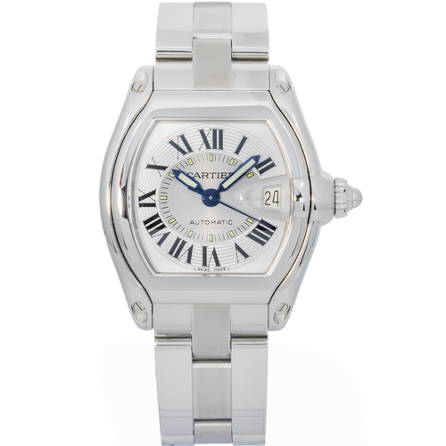 Cartier Roadster W62025V3 – Large Steel Men’s Automatic 44 × 38 mm Silver Dial