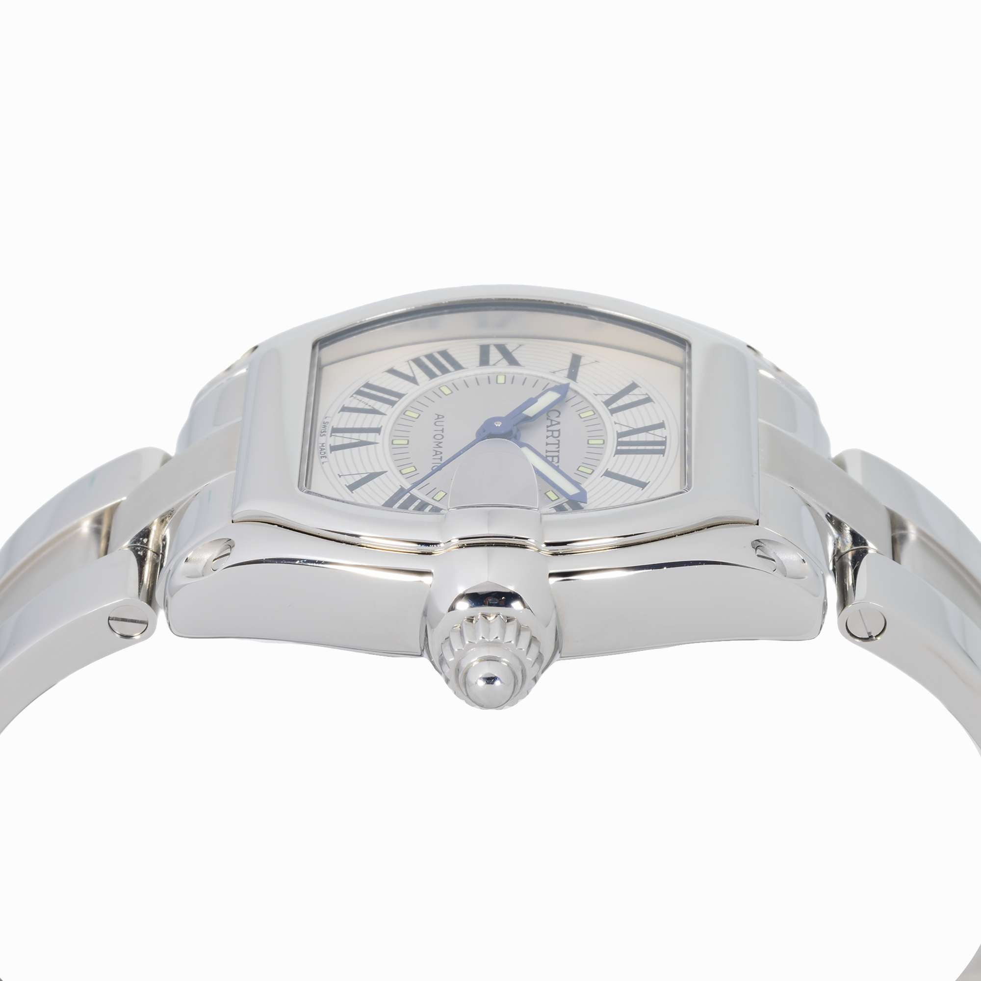 Cartier Roadster W62025V3 – Large Steel Men’s Automatic 44 × 38 mm Silver Dial