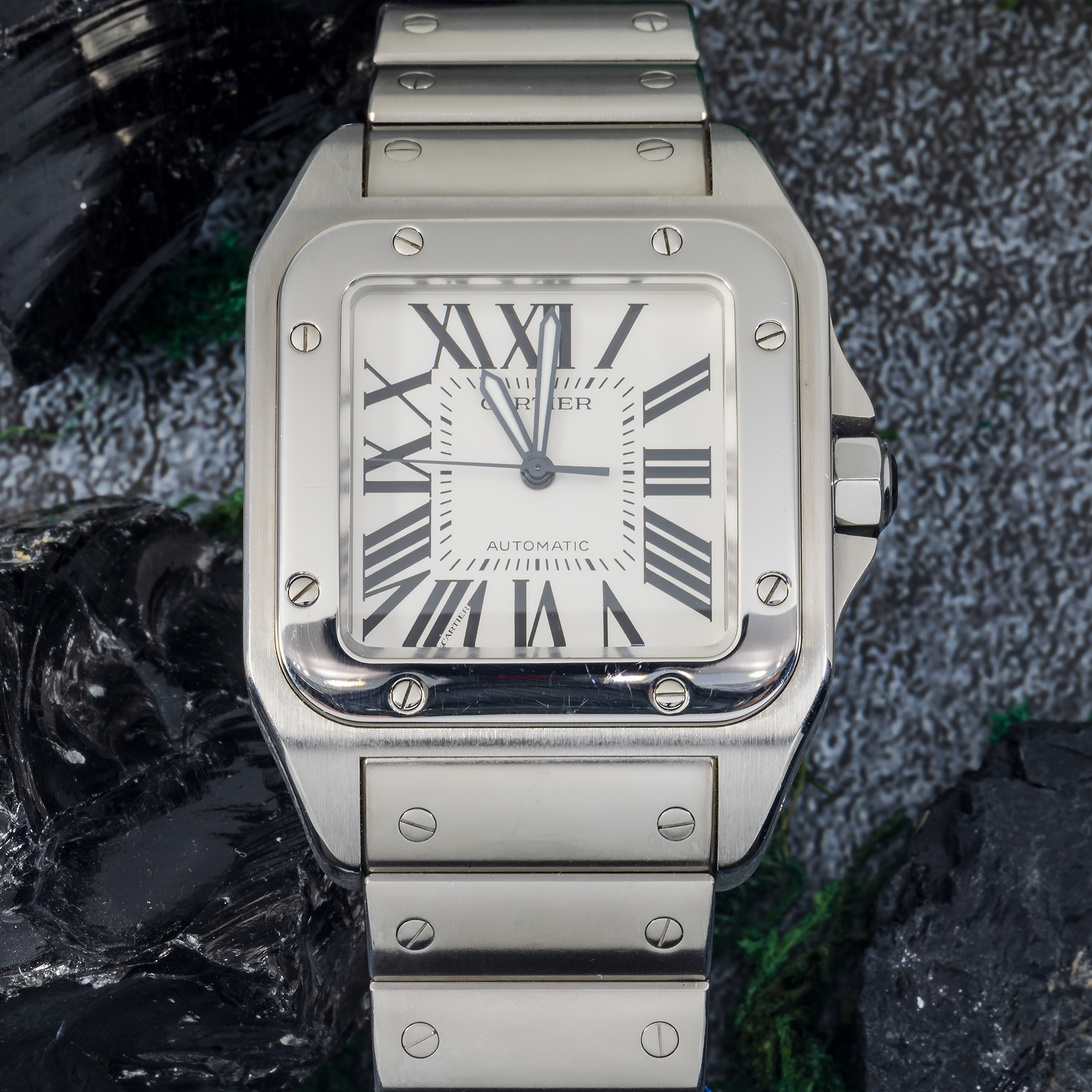 Cartier Santos WSSA0037 – Large Steel & ADLC Automatic Watch