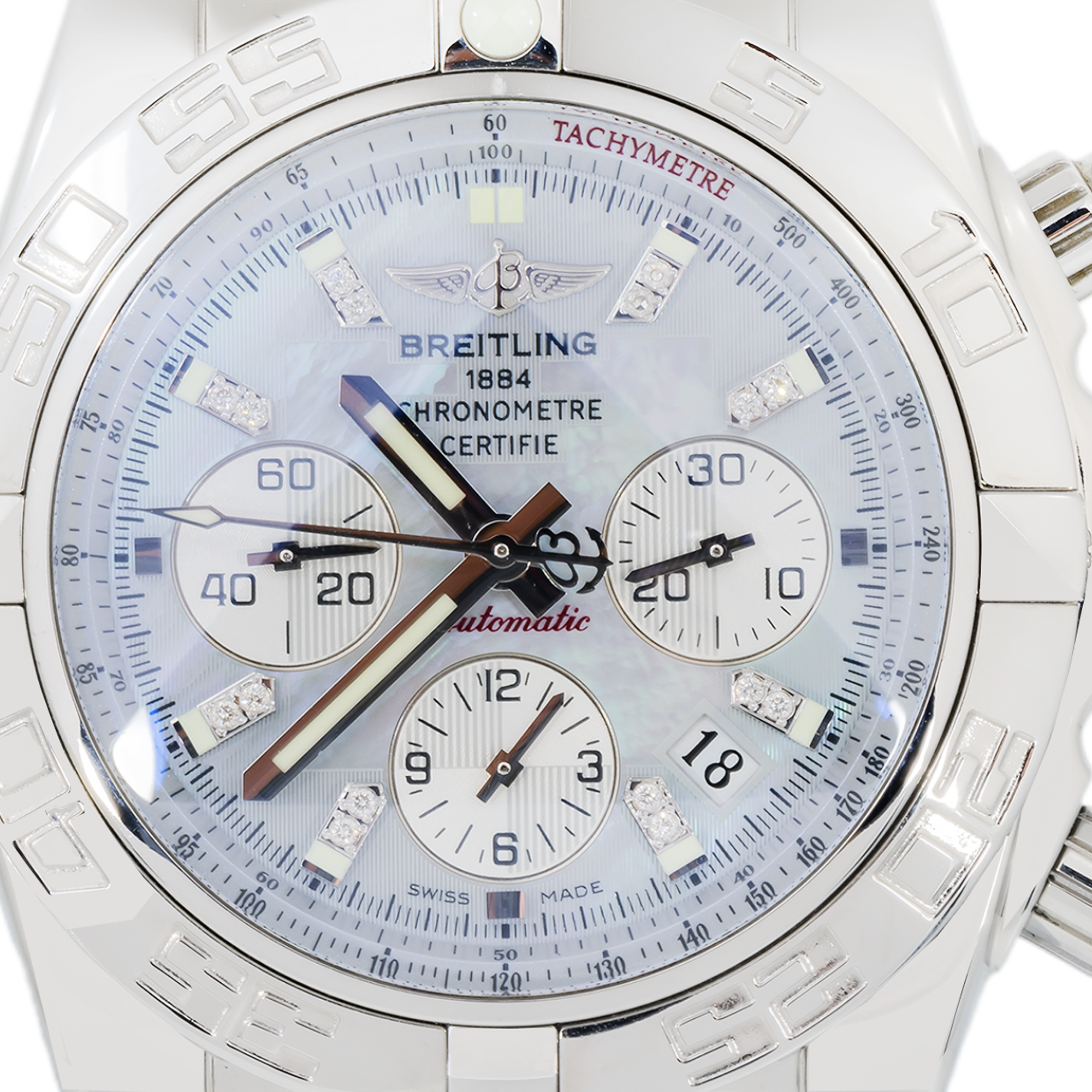 Breitling Chronomat 44 AB0110 – 44mm White Dial Automatic Chronograph