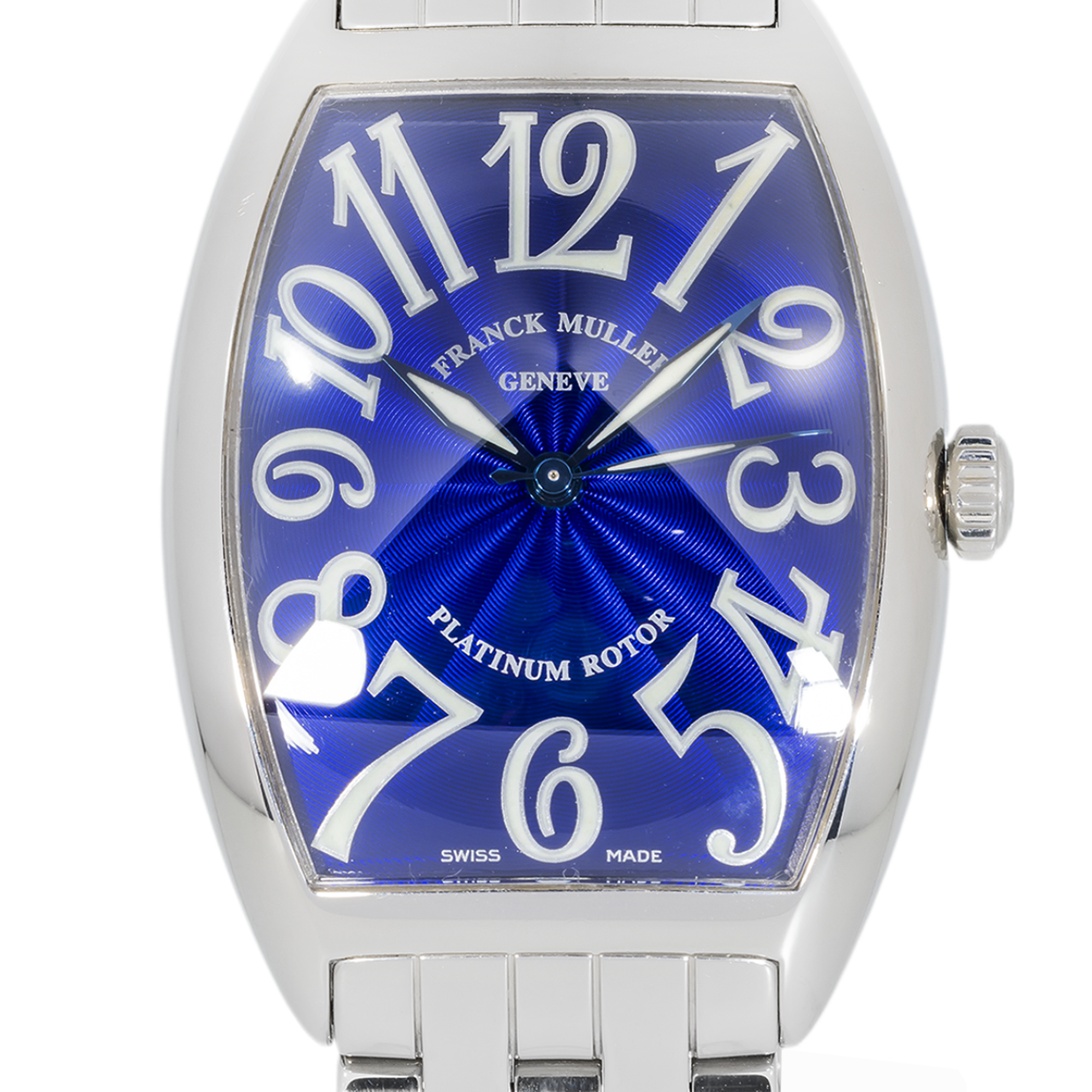 Franck Muller Cintrée Curvex 6850 SC Automatic Silver Dial Tonneau Watch