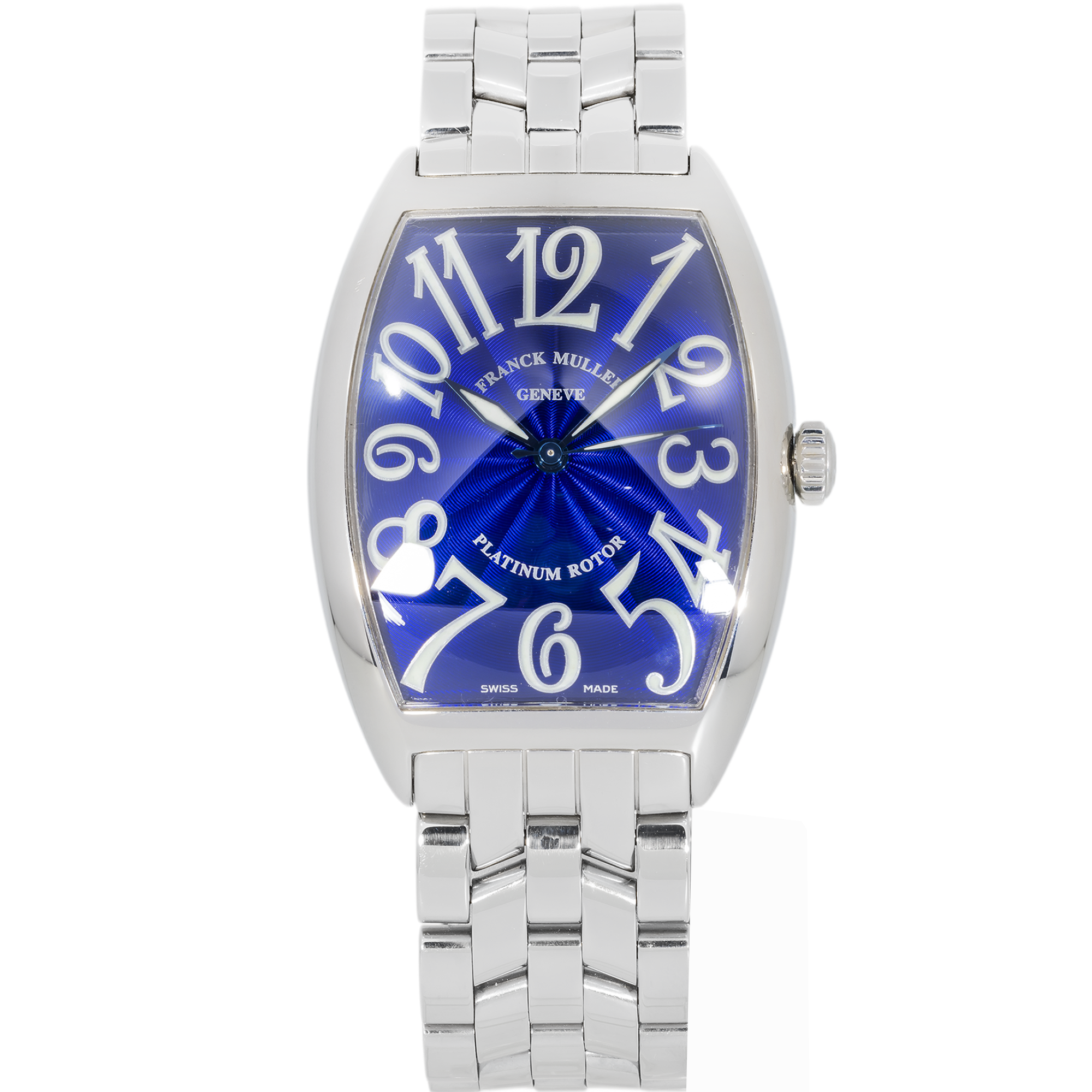 Franck Muller Cintrée Curvex 6850 SC Automatic Silver Dial Tonneau Watch