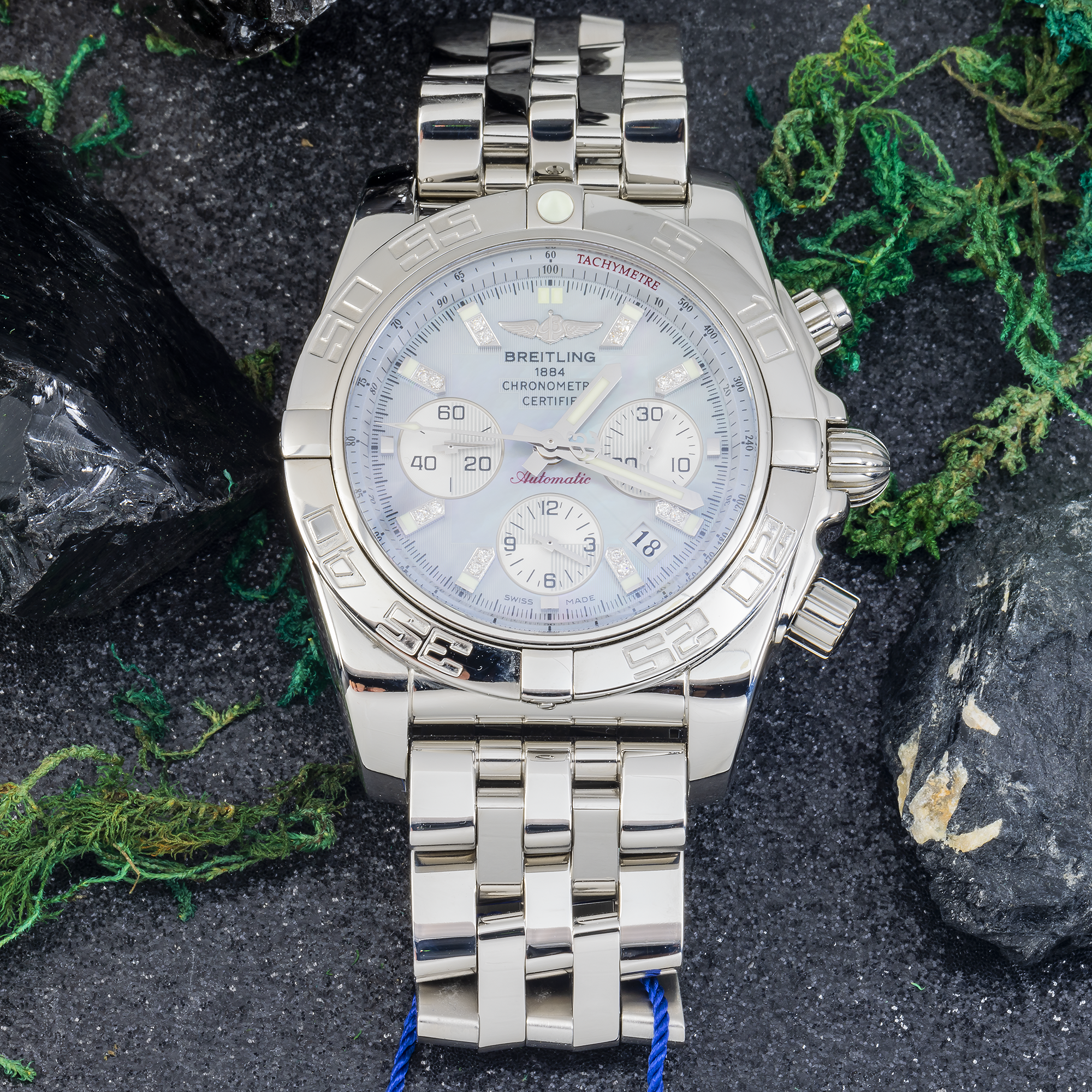 Breitling Chronomat 44 AB0110 – 44mm White Dial Automatic Chronograph