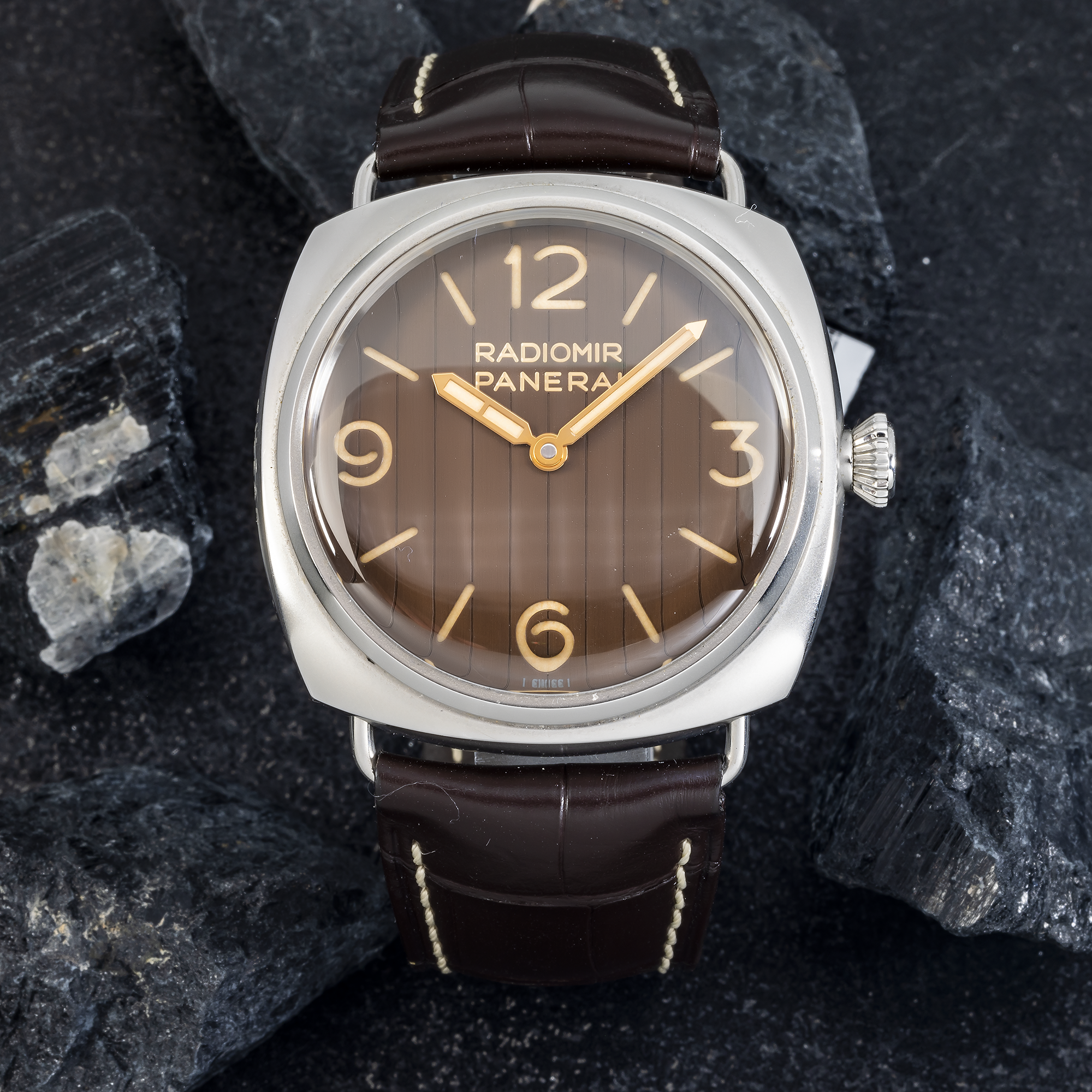 Panerai Radiomir Eilean PAM01243 – 45mm Stainless Steel Brown Dial Manual Wind