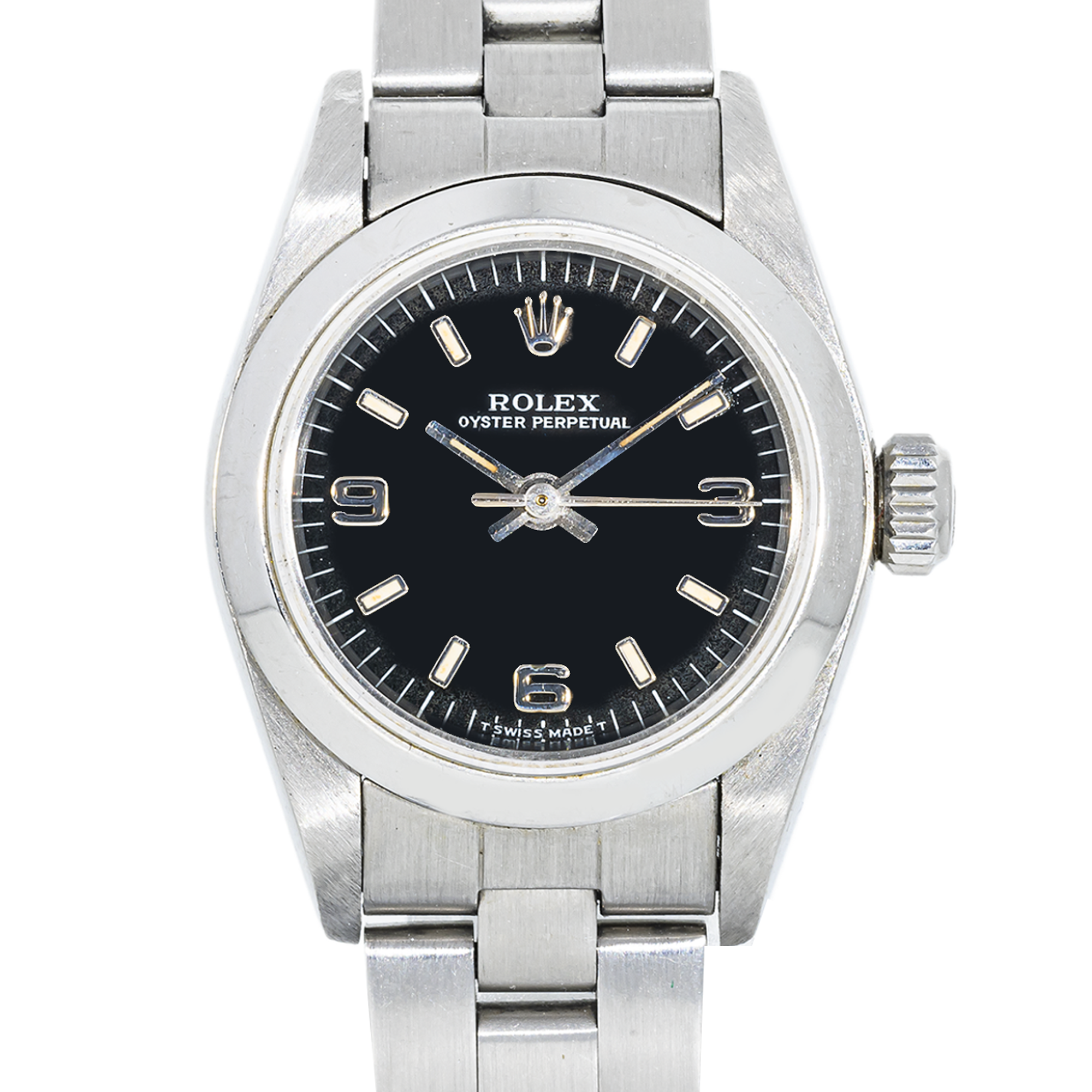 Rolex Oyster Perpetual Date Ref. 67180 – Black Arabic Numeral Dial – Steel