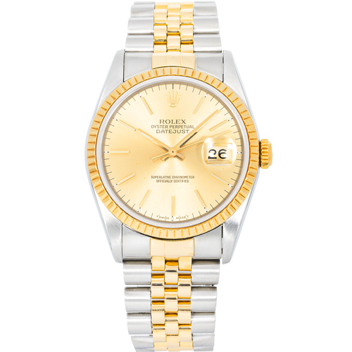 Rolex Datejust 16233 Stainless Steel & 18k Gold – Champagne Dial – 36mm